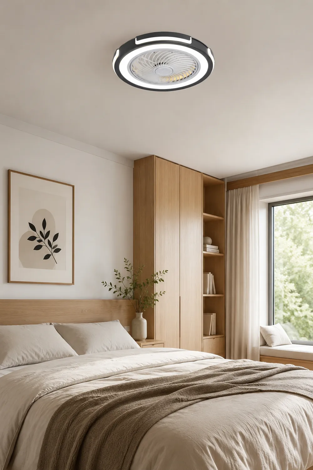 Edge Deckenventilator mit Beleuchtung, 4 Farben, 50CM Lang - Lumpaz