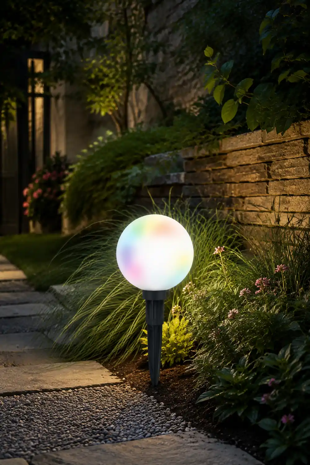 Elif Außen-Bodeneinbaustrahler RGB, Harz,  ∅30/40CM - Lumpaz