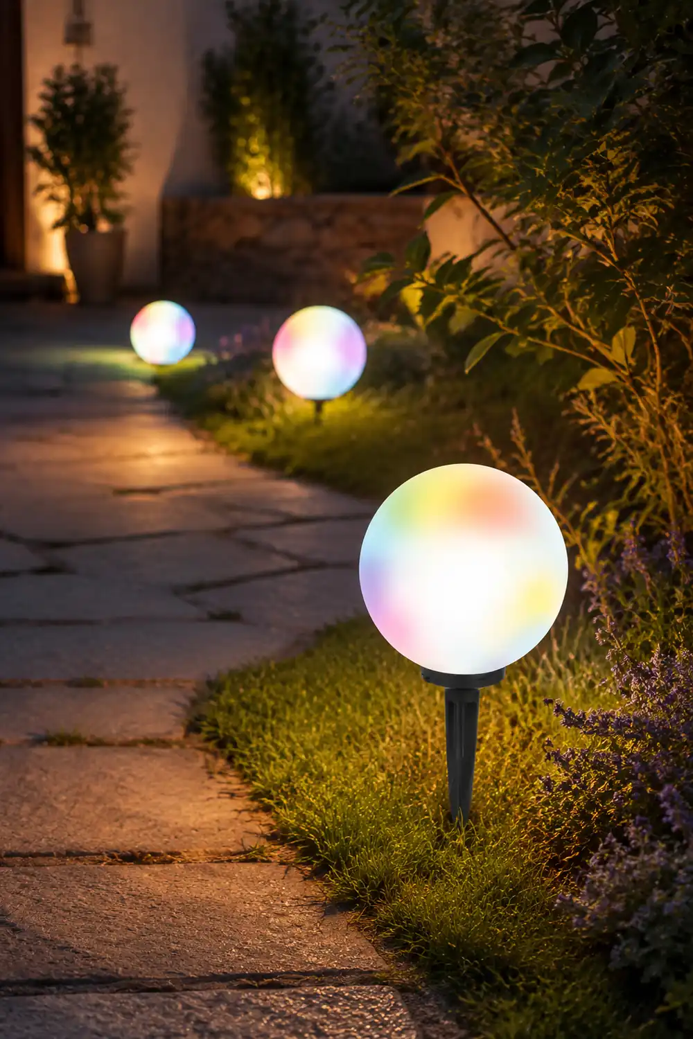 Elif Außen-Bodeneinbaustrahler RGB, Harz,  ∅30/40CM - Lumpaz