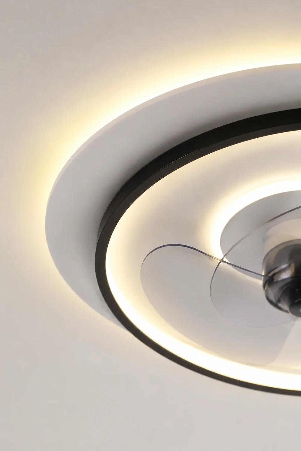 Arisha Deckenventilator mit Beleuchtung 2-Ring, 2 Farben, ∅46/56CM - Lumpaz