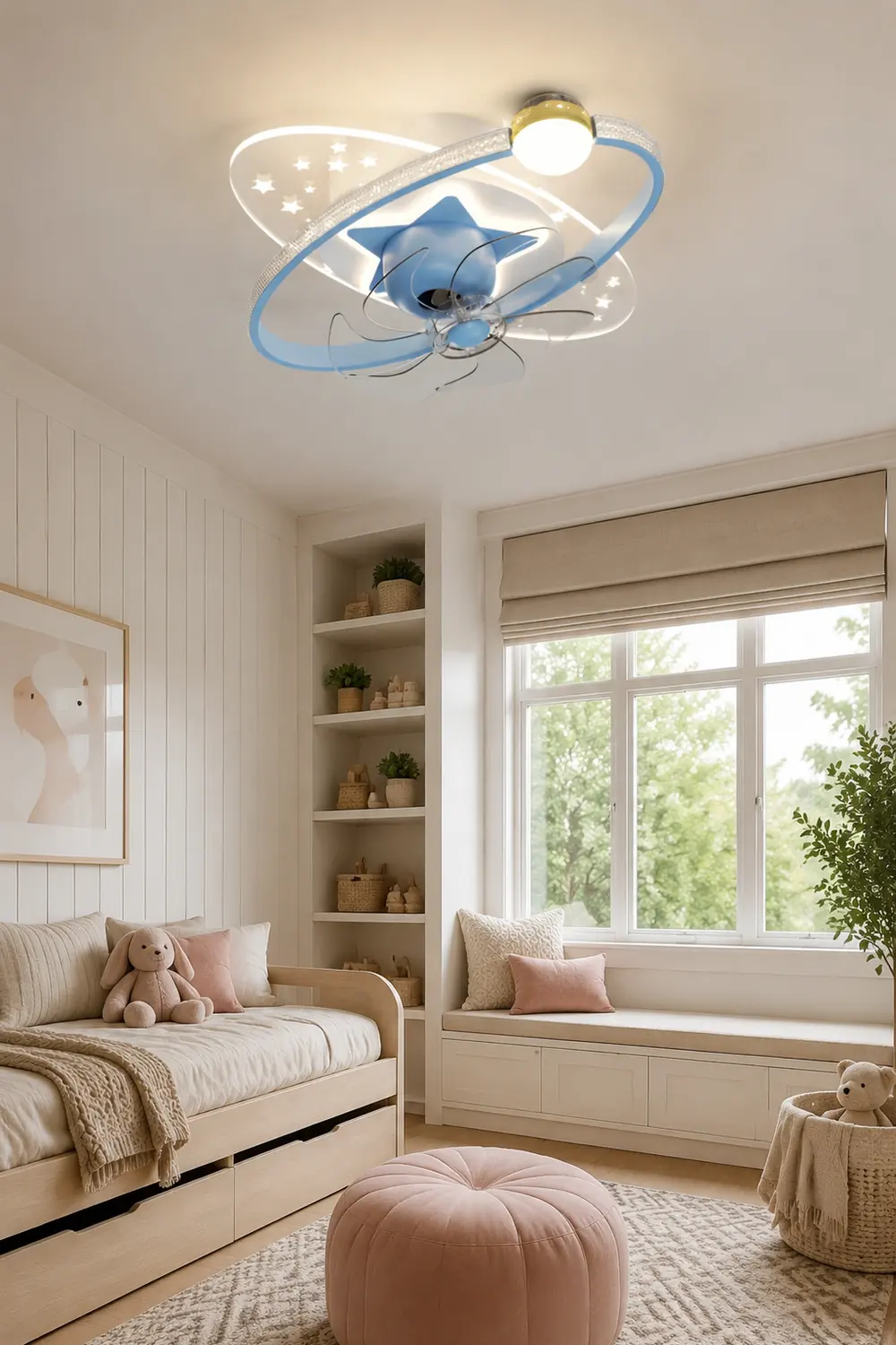 Minori Deckenventilator mit Beleuchtung, 4 Farben, ∅55CM - Lumpaz