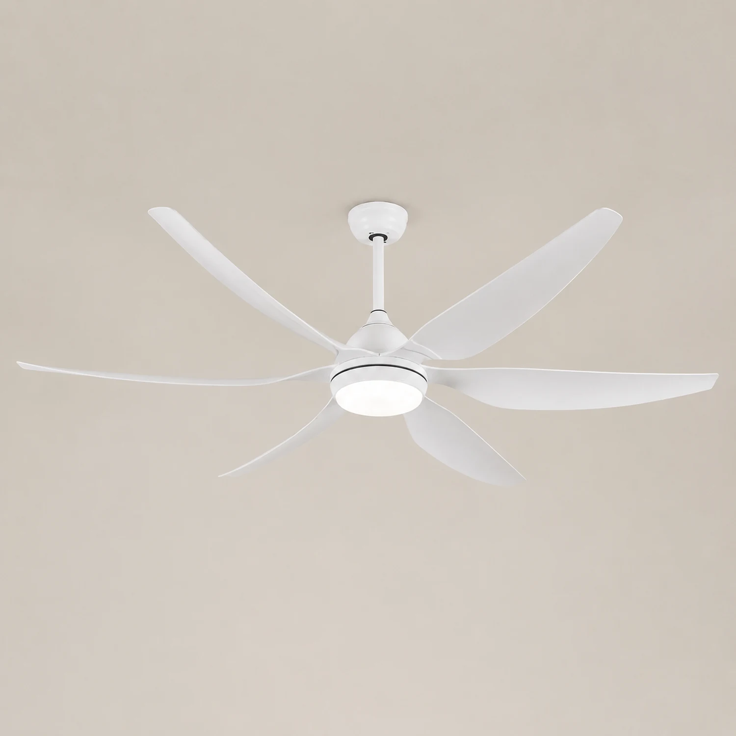Haydn Deckenventilator mit Beleuchtung Weiß & Schwarz 6-Blatt, ∅137/167CM - Lumpaz