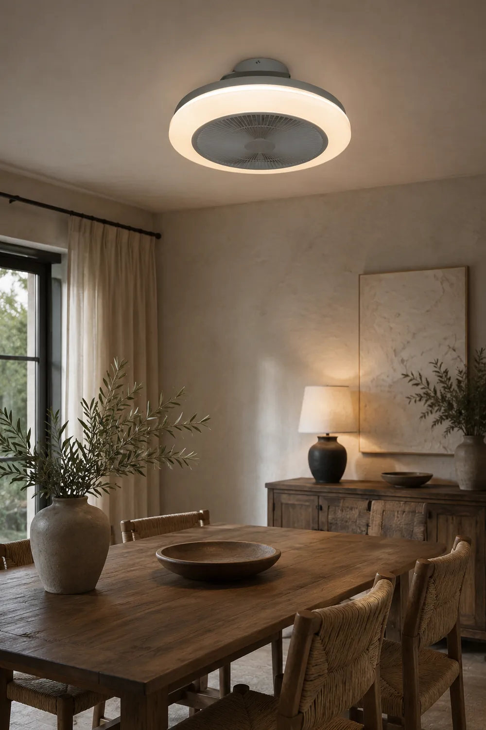 Morandi Deckenventilator mit Beleuchtung RGB-Bluetooth, ∅48cm - Lumpaz