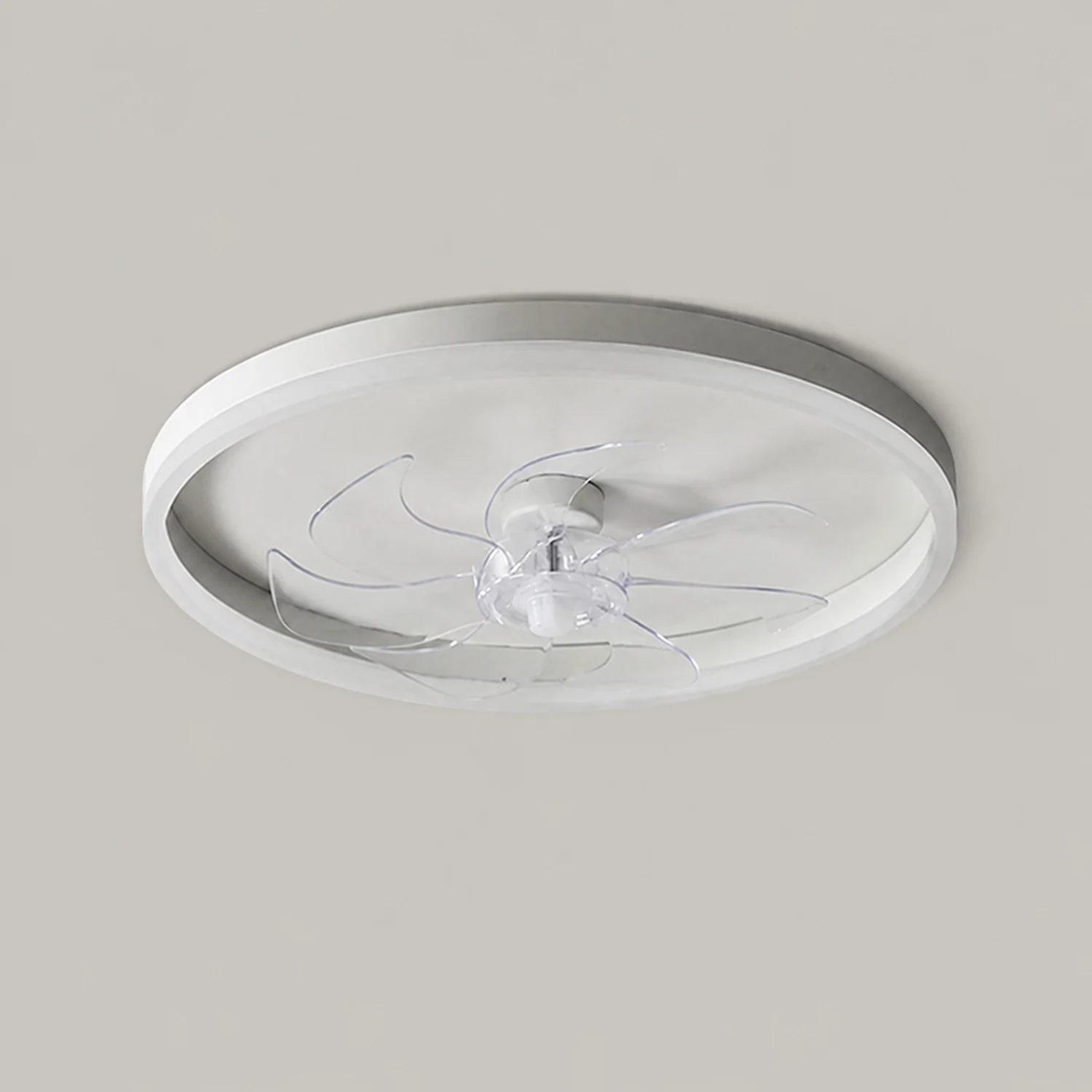 Edge Deckenventilator mit Beleuchtung Ring Weiß 7-Blatt, ∅41/50/60CM - Lumpaz