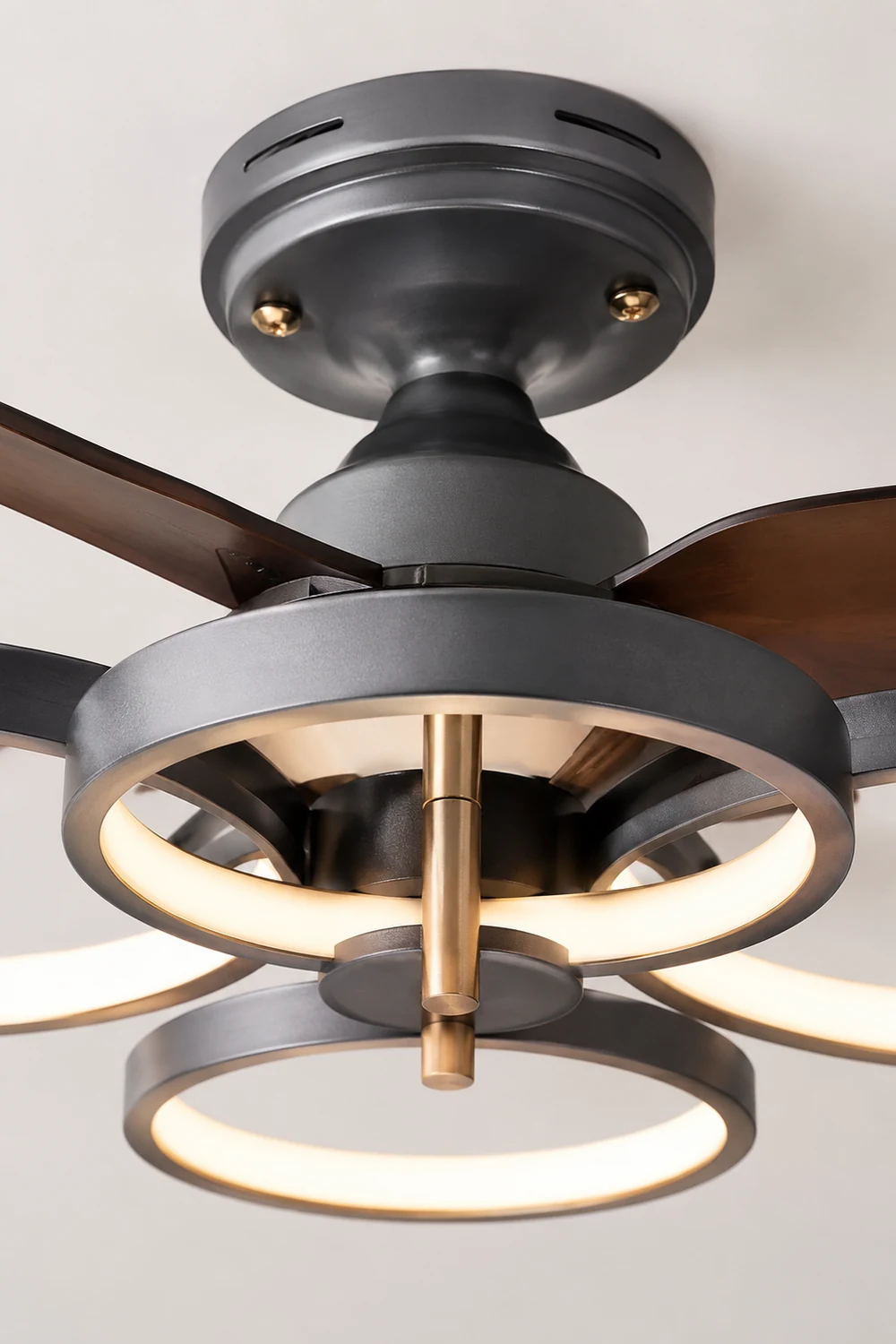 Kelley Deckenventilator mit Beleuchtung Aluminium & Metall, 2/3/4-flammig, ∅65/90CM - Lumpaz