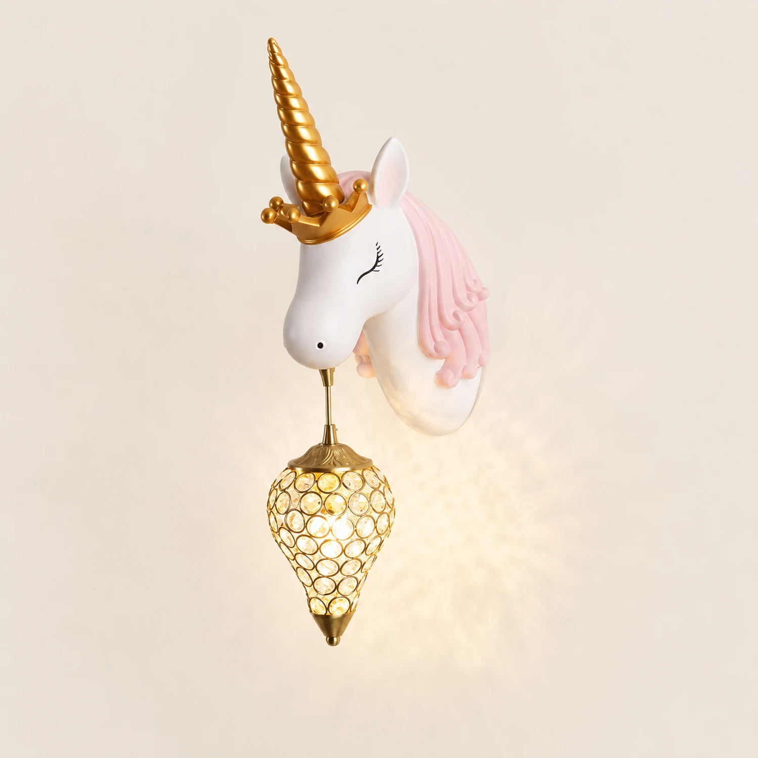 Minori Wandlecuhte Einhorn Rosa & Blau, 40/56CM Lang - Lumpaz