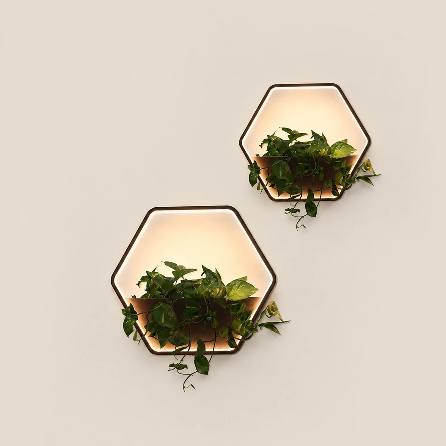 Orr Sechseckig Solar Wandleuchte für den Außenbereich, 48/65/85CM Lang - Lumpaz