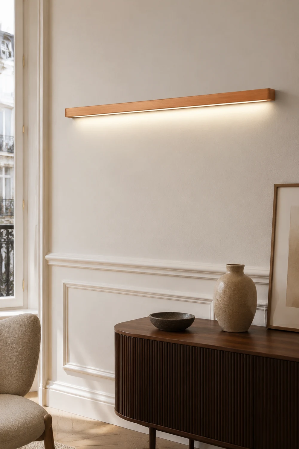 Ozawa Spiegelfront Wandleuchte Linear,1/2-flammig, 5 Größe - Lumpaz