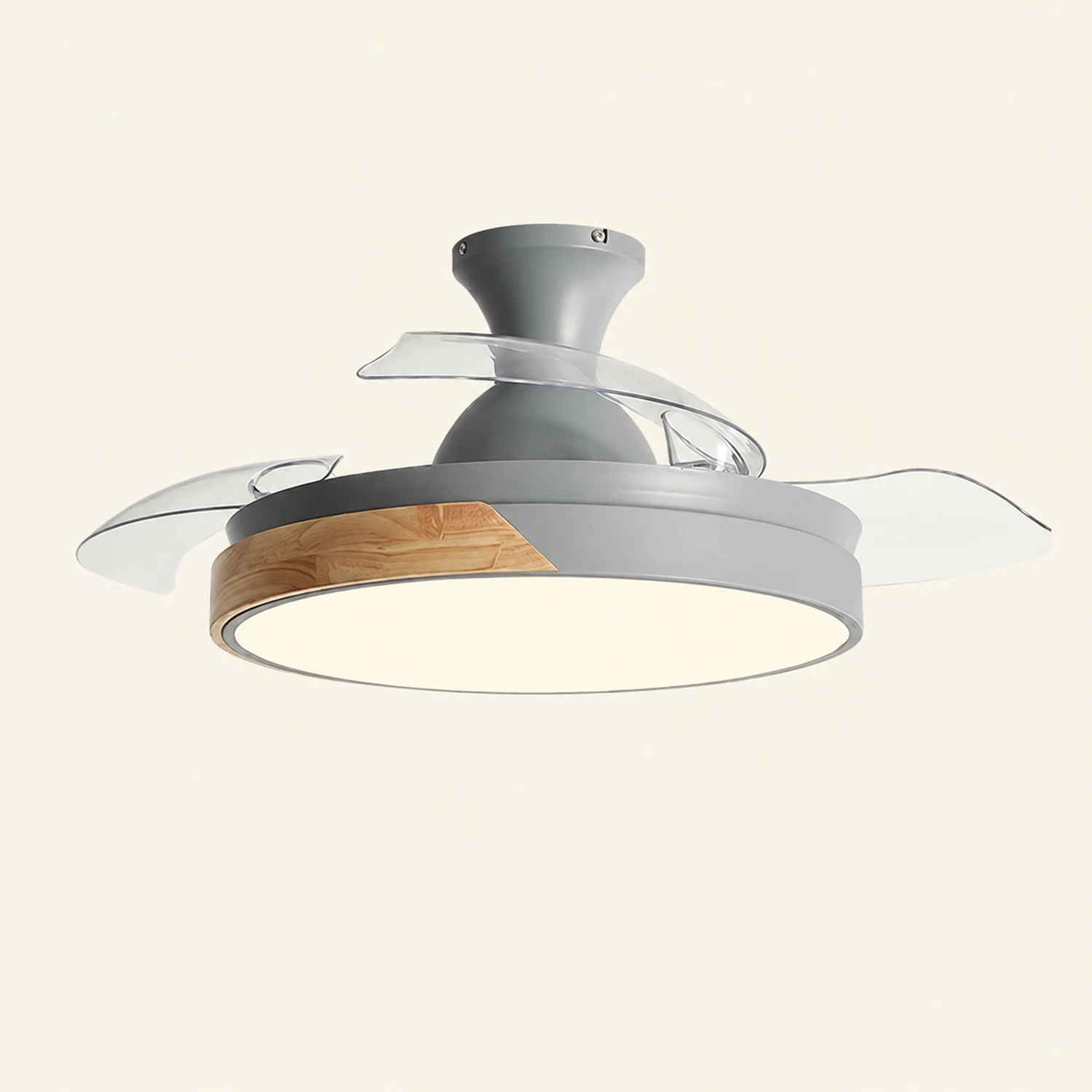 Morandi Deckenventilator mit Beleuchtung Klare Blätter, 5 Farben, ∅90/100CM - Lumpaz