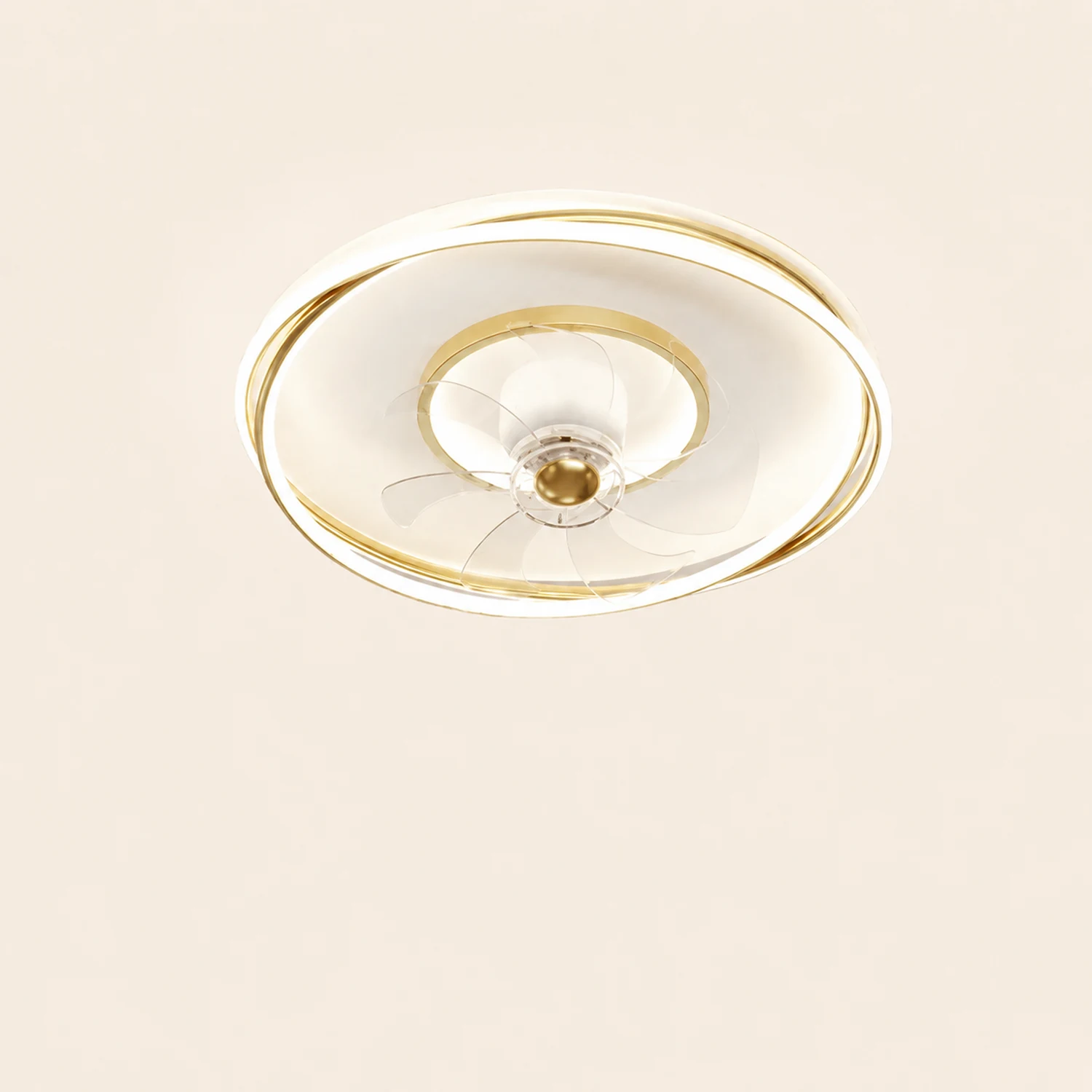 Kelley Deckenventilator mit Beleuchtung Gold, 5 Stile, ∅50/90/110CM - Lumpaz
