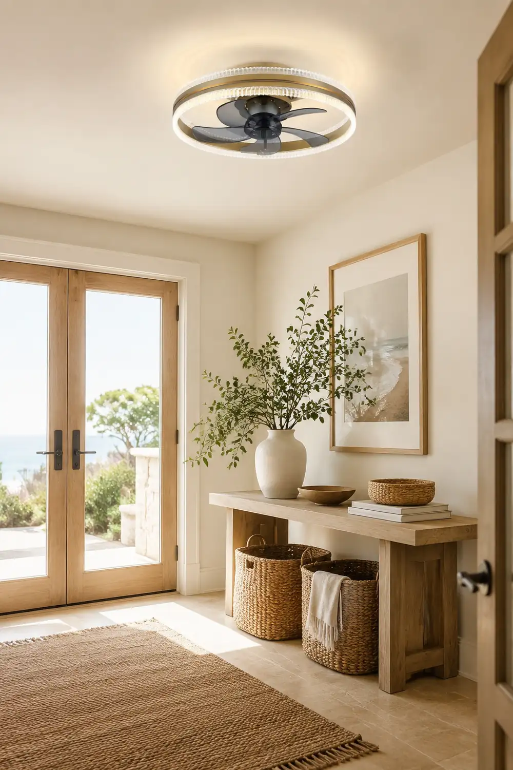 Kirsten Deckenventilator mit Beleuchtung Doppel-Licht, 4 Farben, ∅50CM - Lumpaz