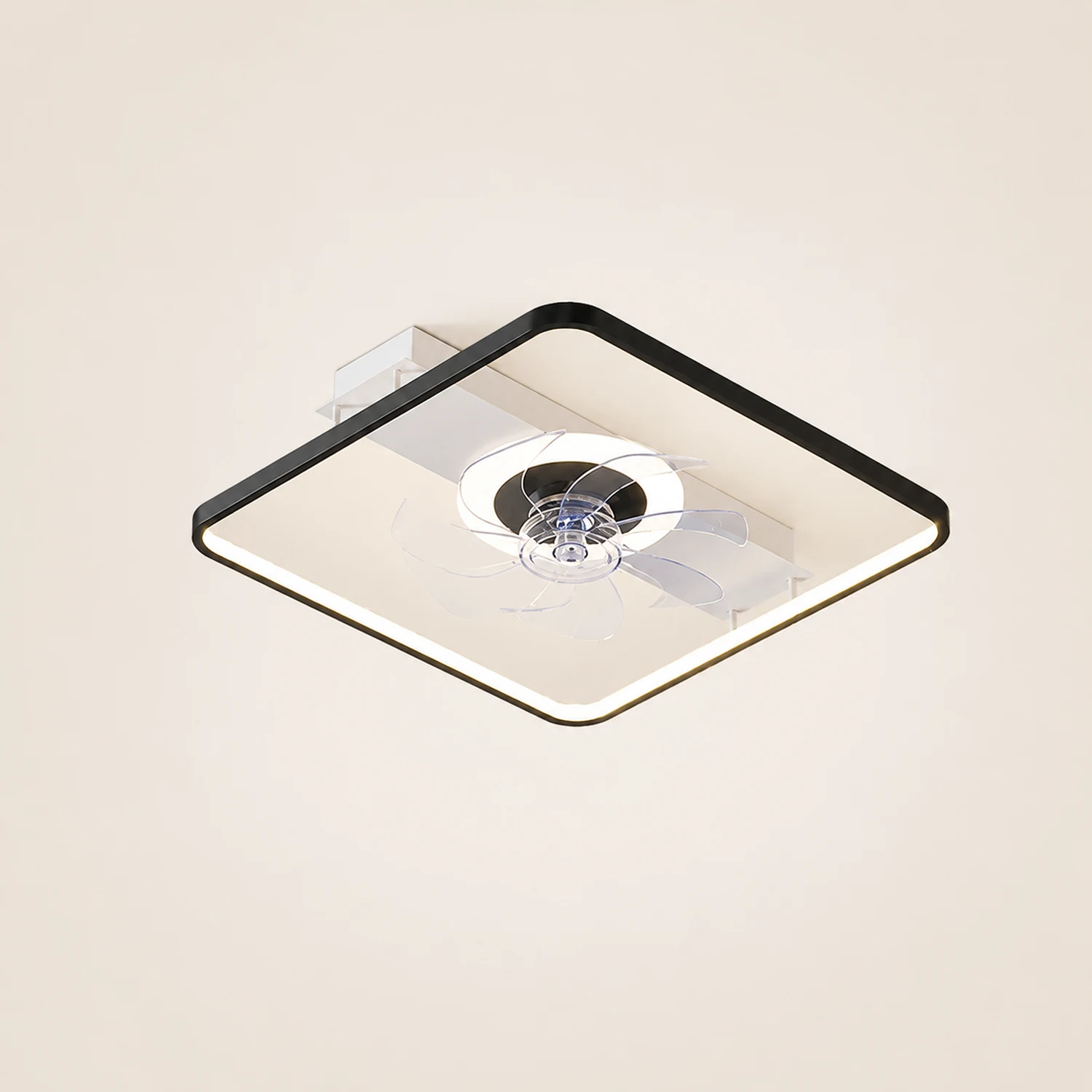 Edge Deckenventilator mit Beleuchtung, 2 Farben, ∅50/52CM - Lumpaz