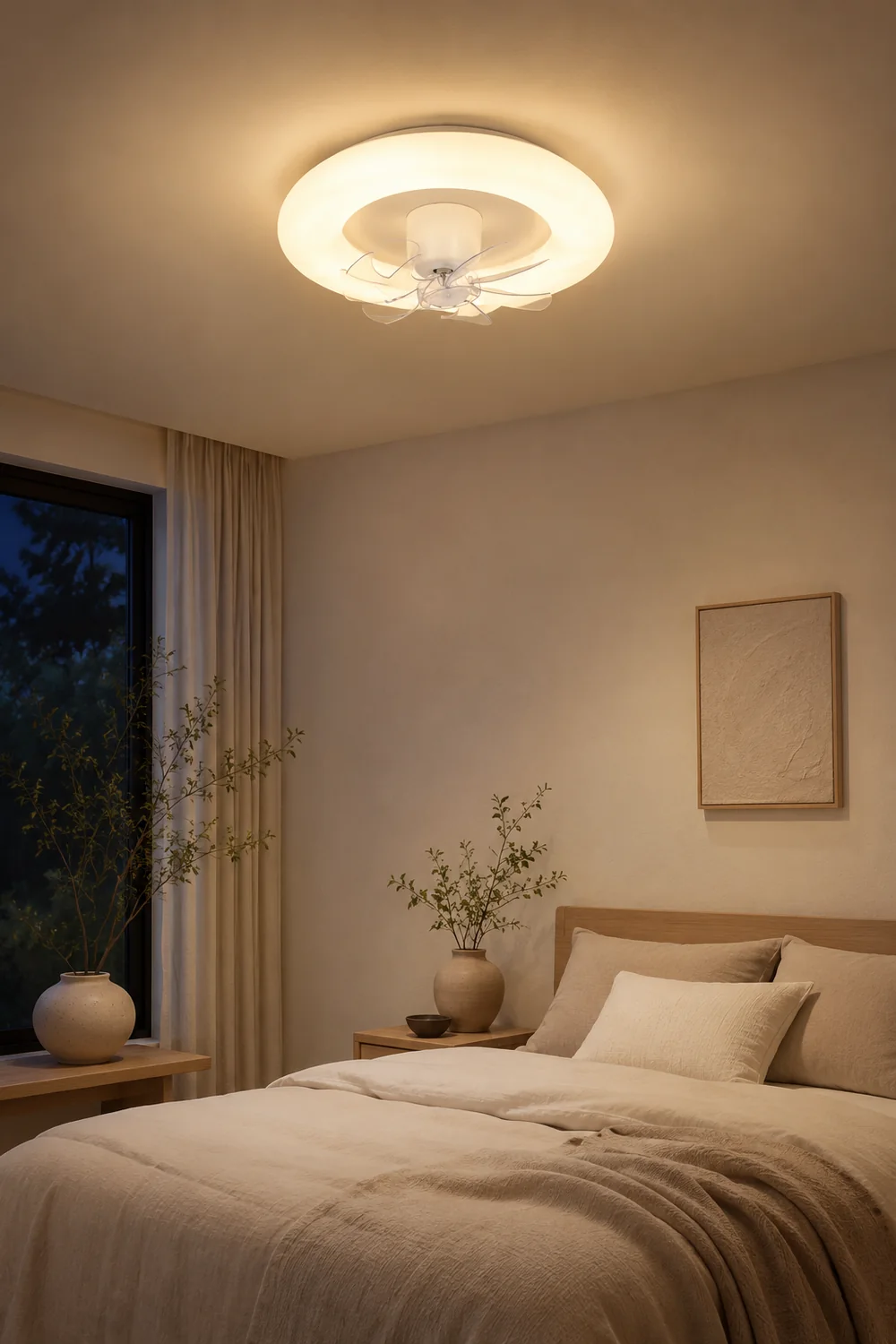 Minori Deckenventilator mit Beleuchtung Weiß, 4 Stile, ∅48/50CM - Lumpaz