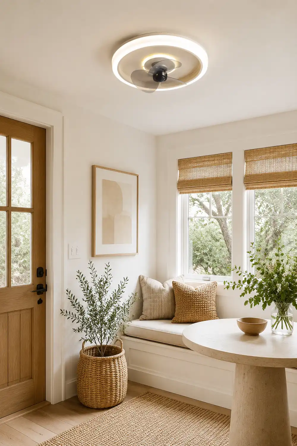 Edge Deckenventilator mit Beleuchtung 2-Licht Ring, 4 Farben, ∅50CM - Lumpaz