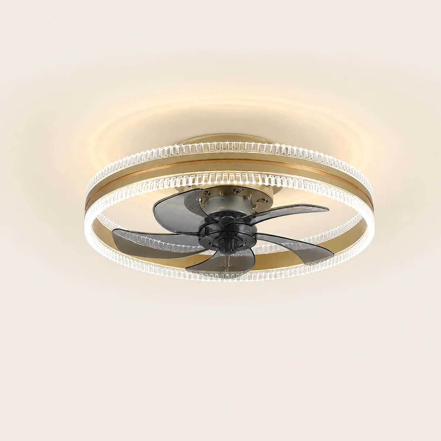 Kirsten Deckenventilator mit Beleuchtung Doppel-Licht, 4 Farben, ∅50CM - Lumpaz