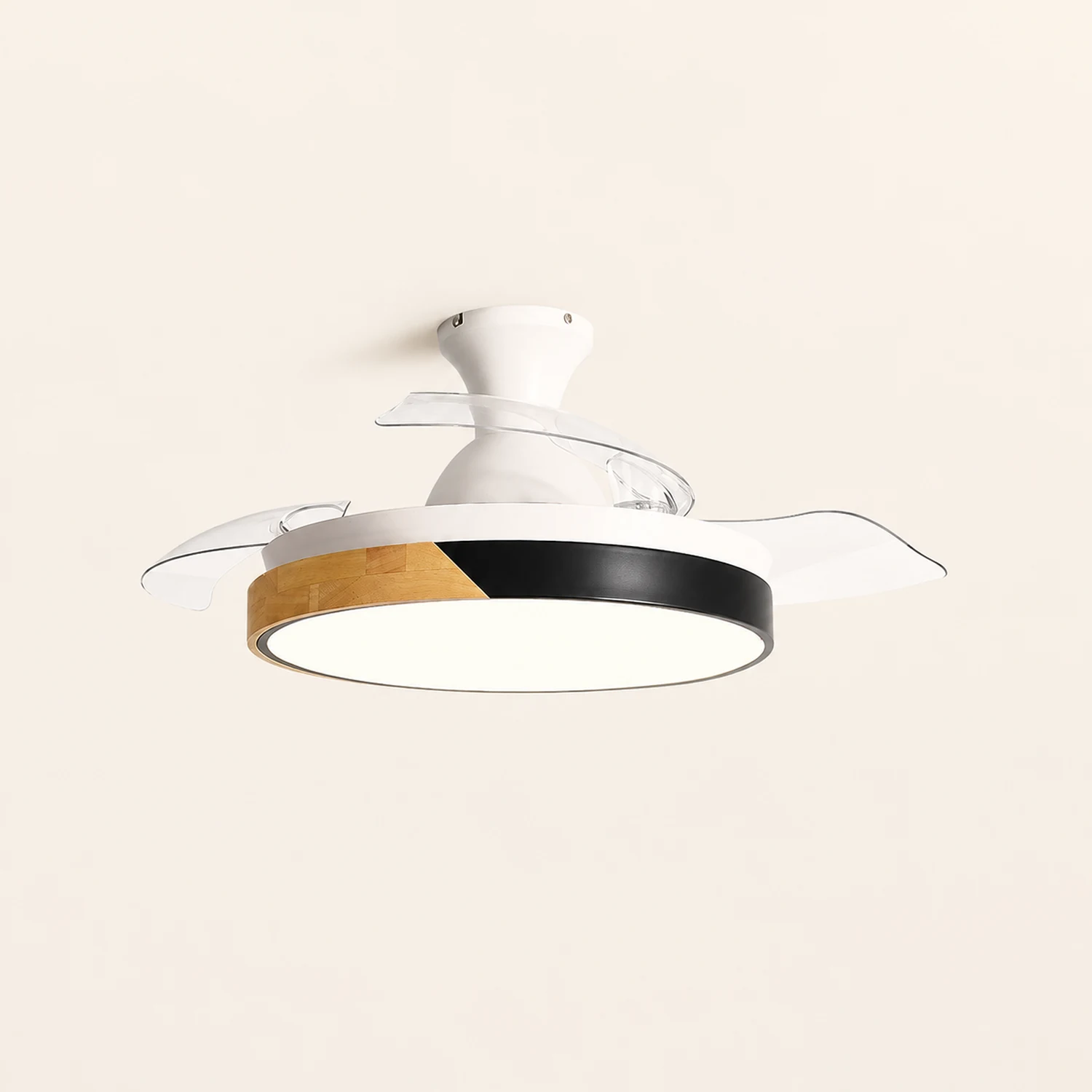 Morandi Deckenventilator mit Beleuchtung Klare Blätter, 5 Farben, ∅90/100CM - Lumpaz