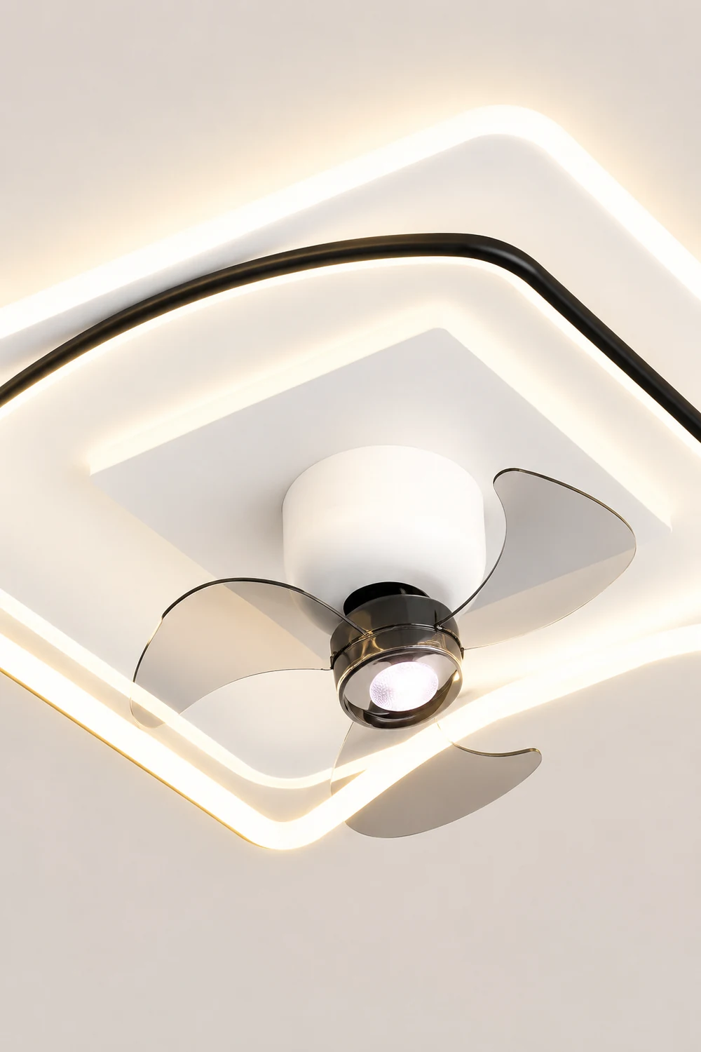 Lacey Deckenventilator mit Beleuchtung Geometrie, 3 Stile, ∅50CM - Lumpaz