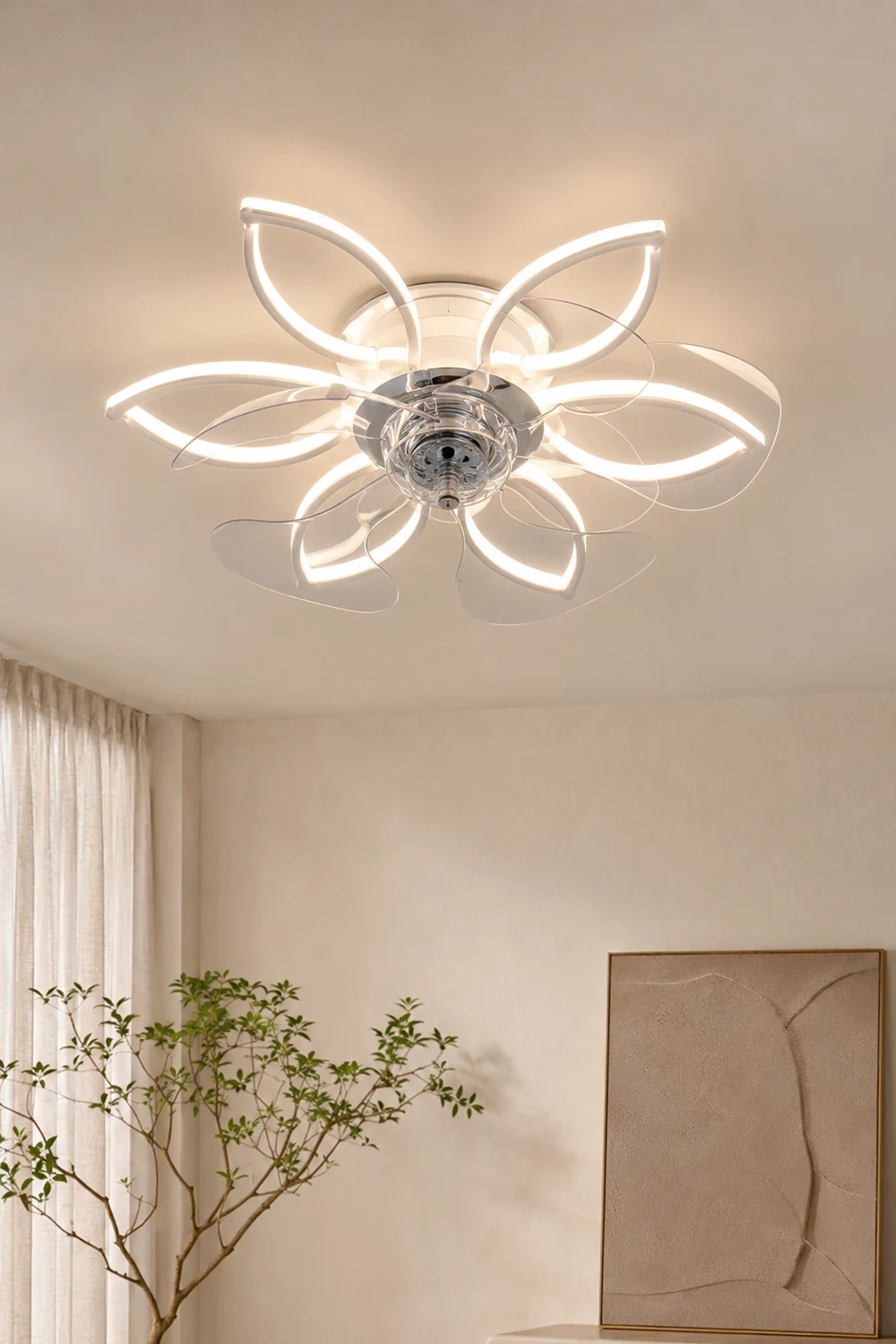 Lacey Deckenventilator mit Beleuchtung, 4 Stile, ∅52CM - Lumpaz
