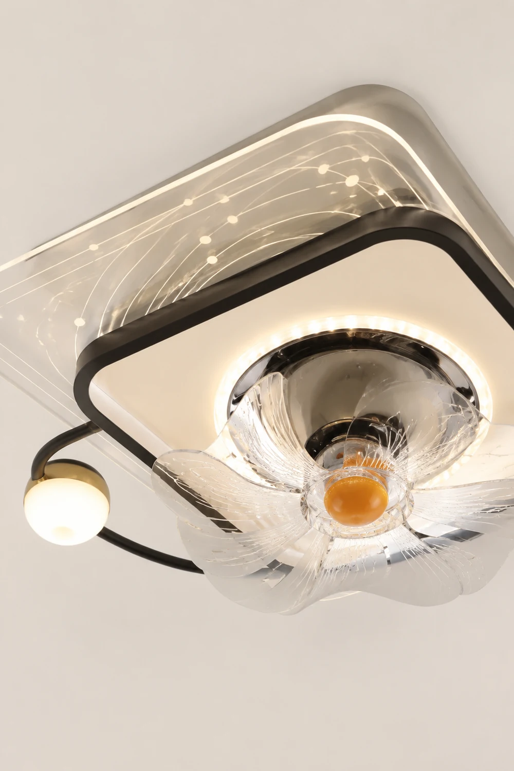Madina Deckenventilator mit Beleuchtung, 3 Stile, ∅55/60CM - Lumpaz