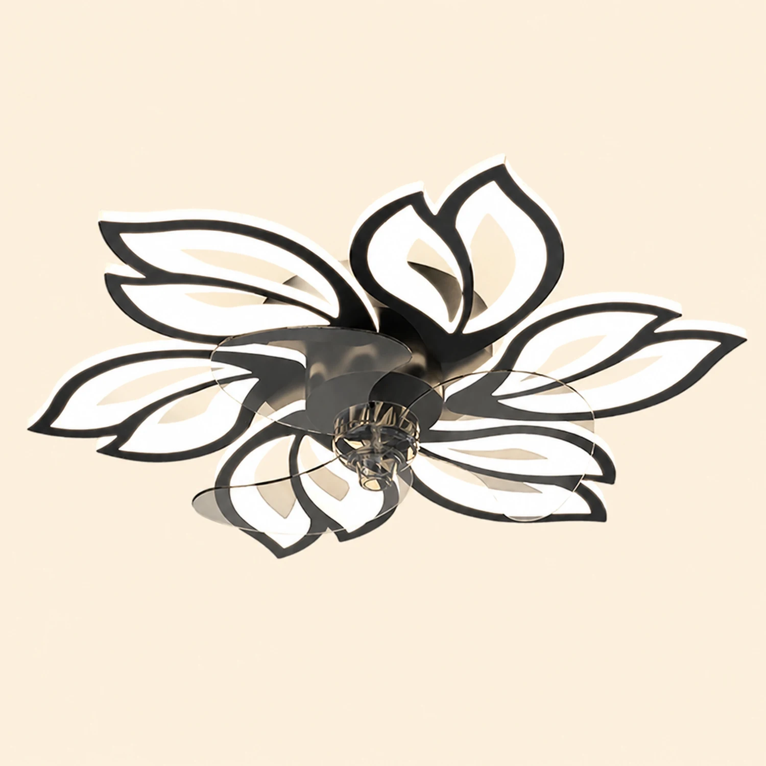 Hana Deckenventilator mit Beleuchtung, 3 Farben, ∅65/69/79CM - Lumpaz