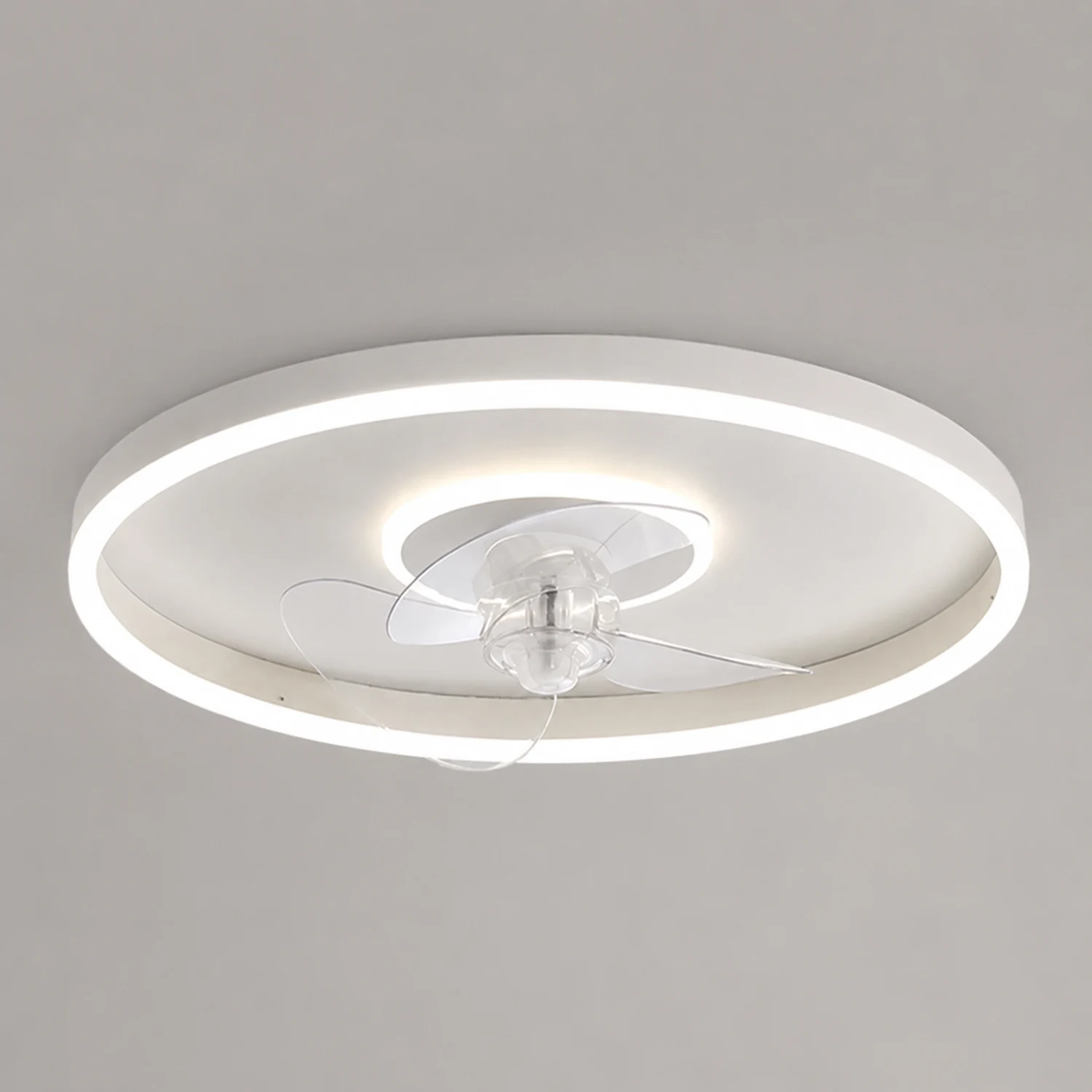 Edge Deckenventilator mit Beleuchtung Weiß, 8 Stile, ∅41/60CM - Lumpaz