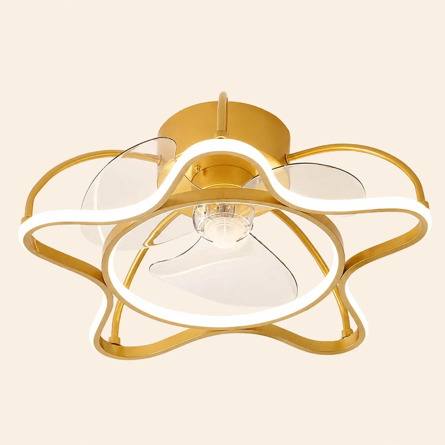 Hana Deckenventilator mit Beleuchtung, 3 Stile, ∅50CM - Lumpaz