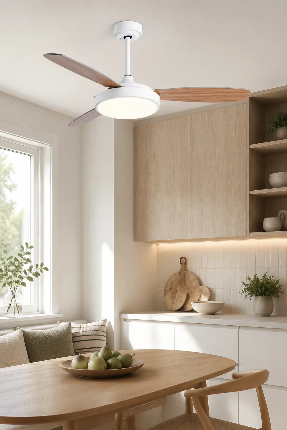 Haydn Deckenventilator mit Beleuchtung 3-Blatt,3 Farben, ∅92/106/132/152CM - Lumpaz