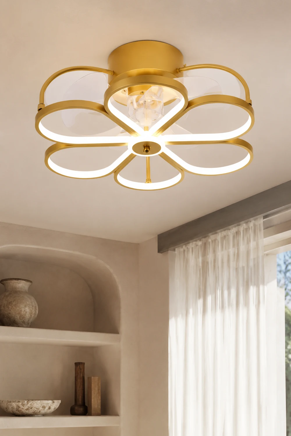 Hana Deckenventilator mit Beleuchtung, 3 Stile, ∅50CM - Lumpaz