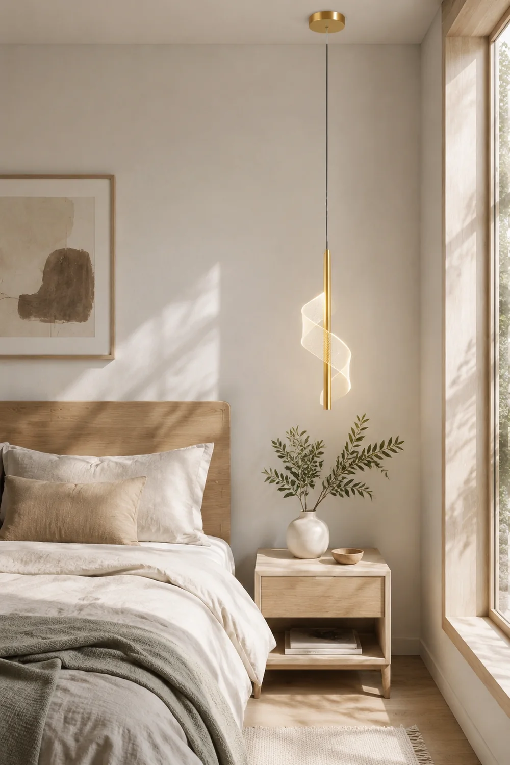 Nordic Metal Bedside Chandelier Pendelleuchte für Schlafzimmer - Lumpaz