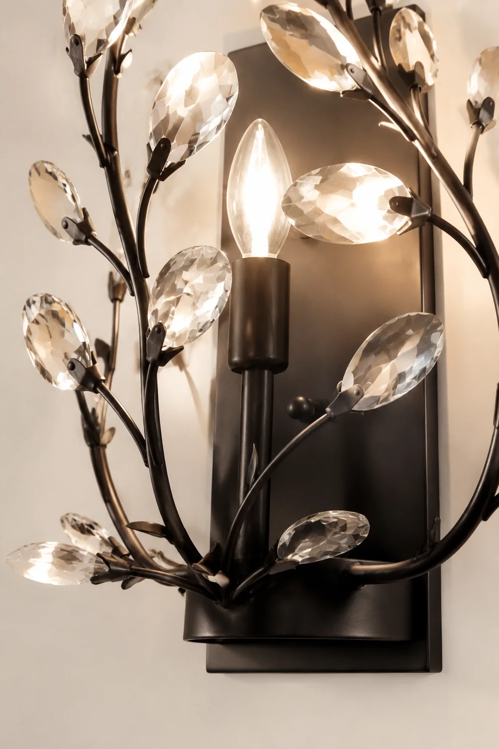 Einkopf-Kristall-Wandlampe, europäisch, für Wohnzimmer, Schlafzimmer, Nachttisch - Lumpaz