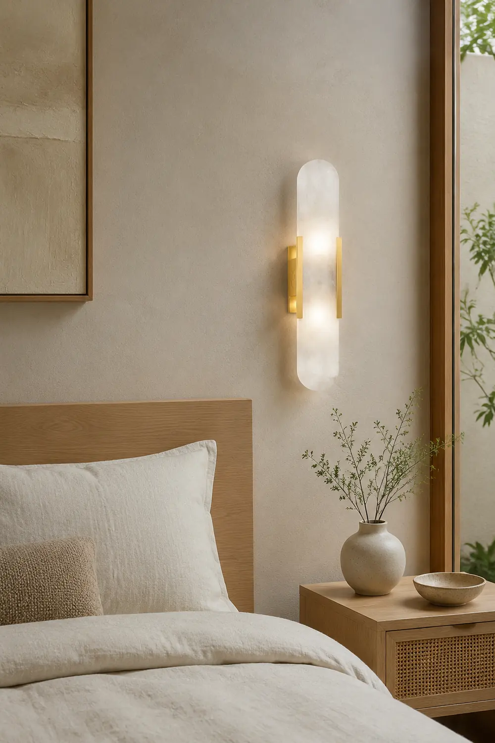 Nordische Wandleuchte aus Dolomit für Wohnzimmer - Lumpaz