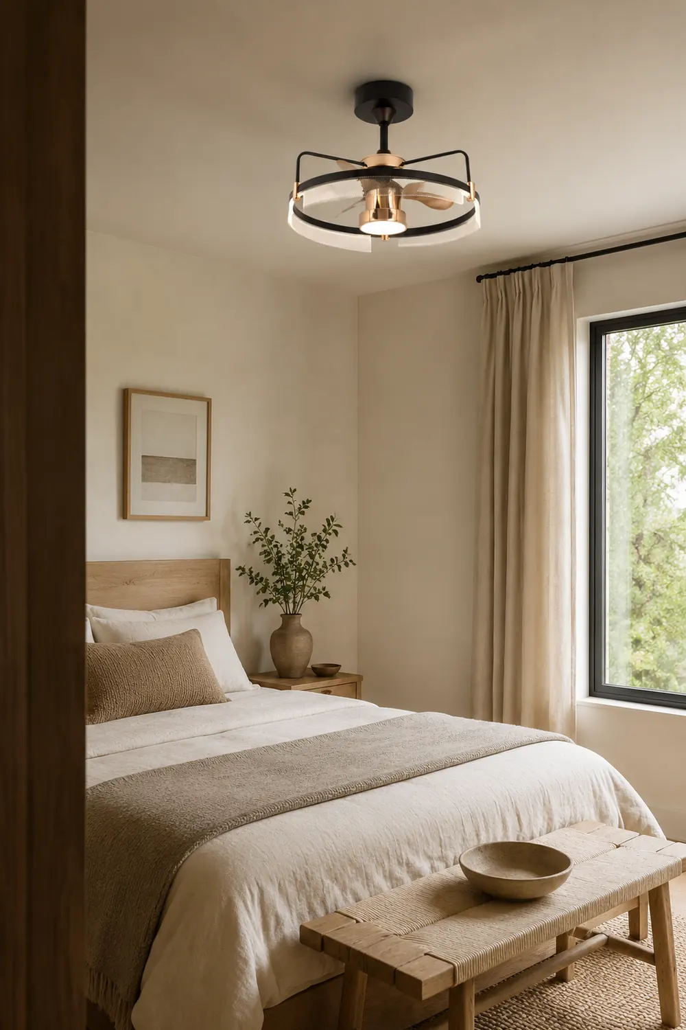 Kelley Deckenventilator mit Beleuchtung, 2 Stile, ∅60CM - Lumpaz