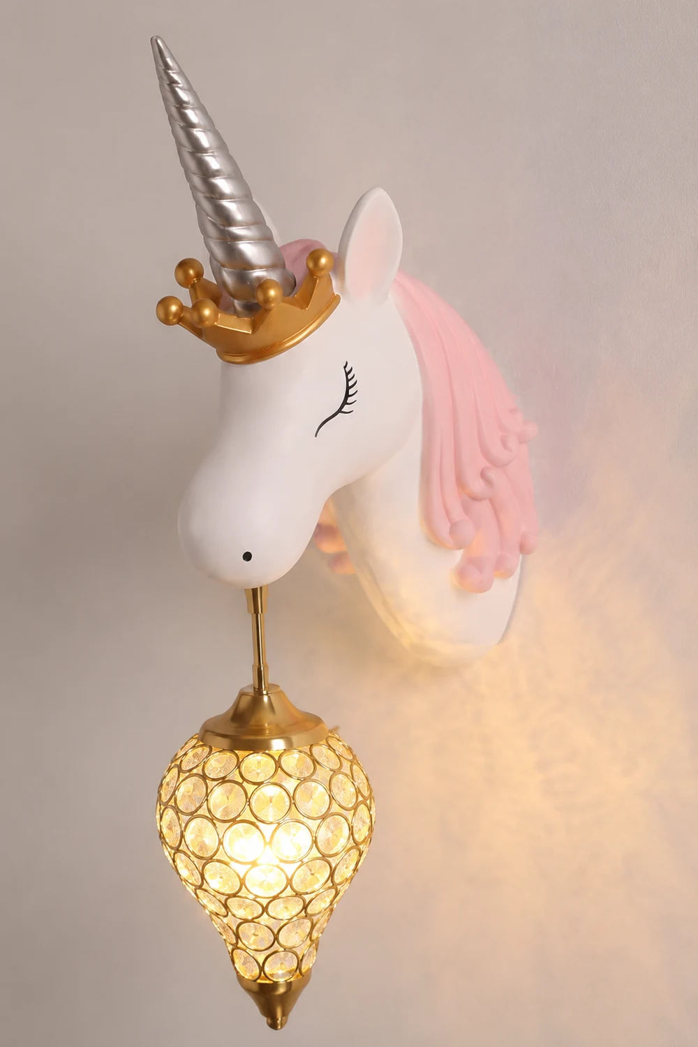 Minori Wandlecuhte Einhorn Rosa & Blau, 40/56CM Lang - Lumpaz