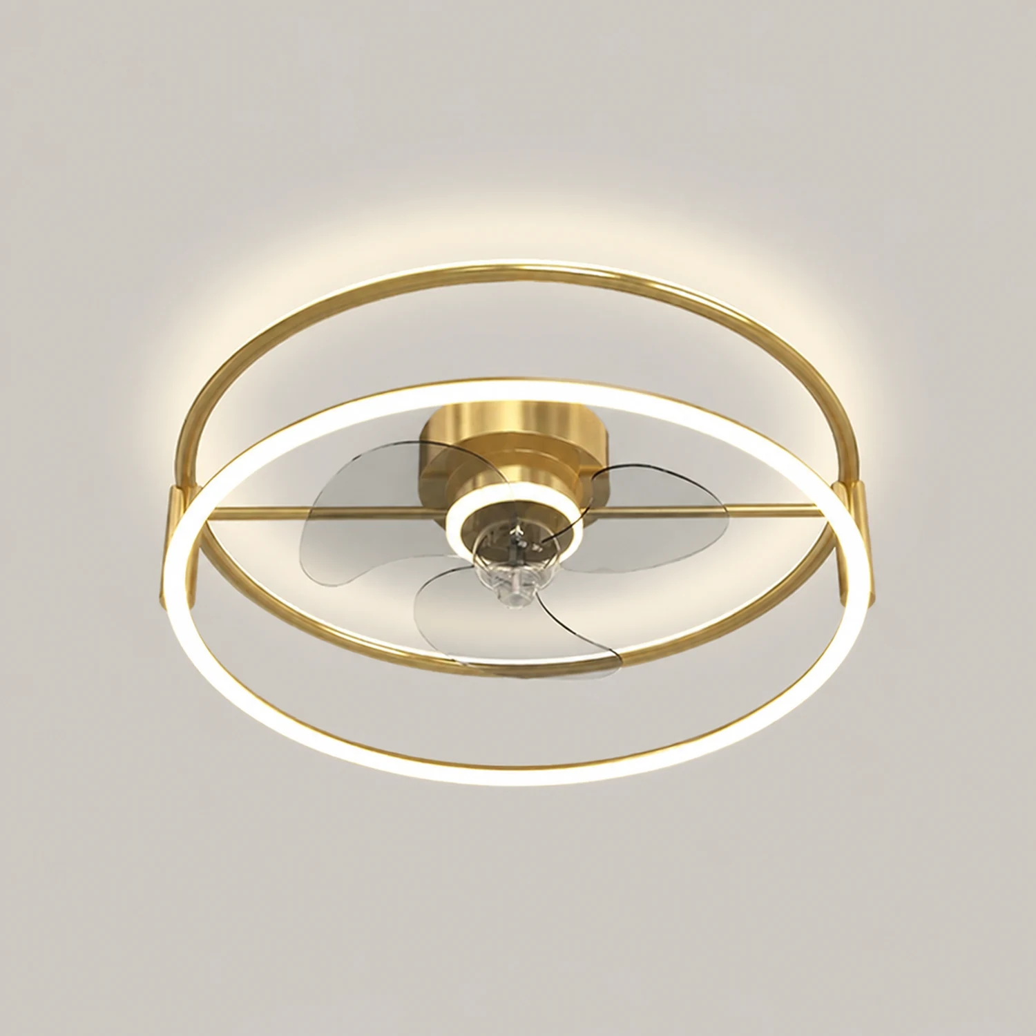 Arisha Deckenventilator mit Beleuchtung, 2 Farben, 4 Stile, ∅51/56/61cm - Lumpaz