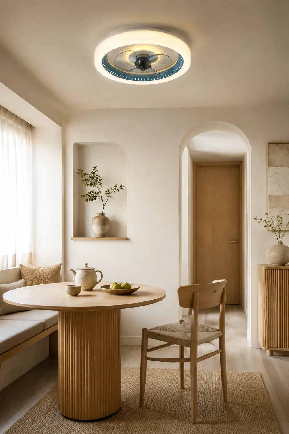 Morandi Deckenventilator mit Beleuchtung, 5 Farben, ∅50CM - Lumpaz