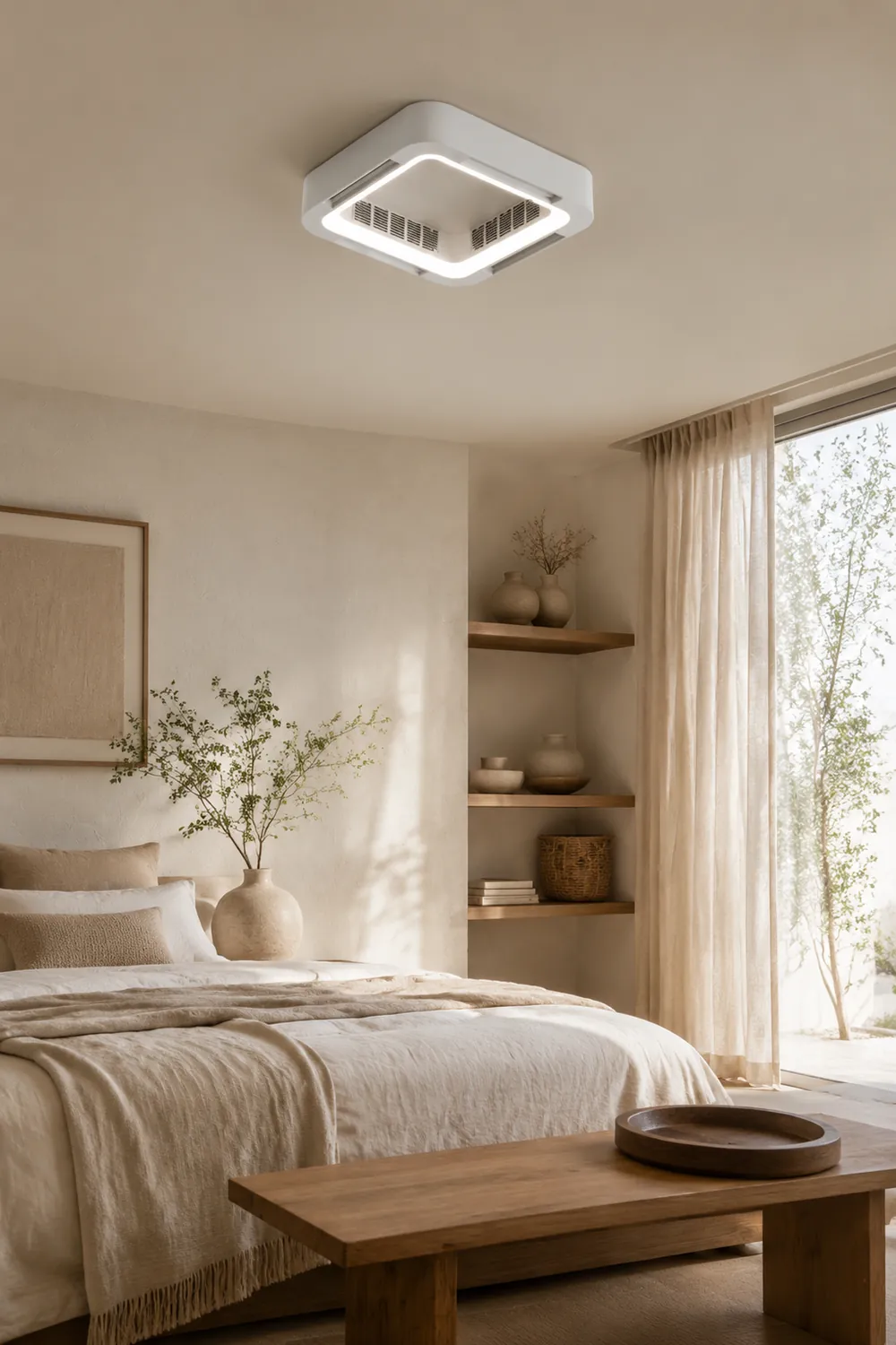 Quinn Deckenventilator mit Beleuchtung Weiß, 2 Stile, ∅58CM - Lumpaz