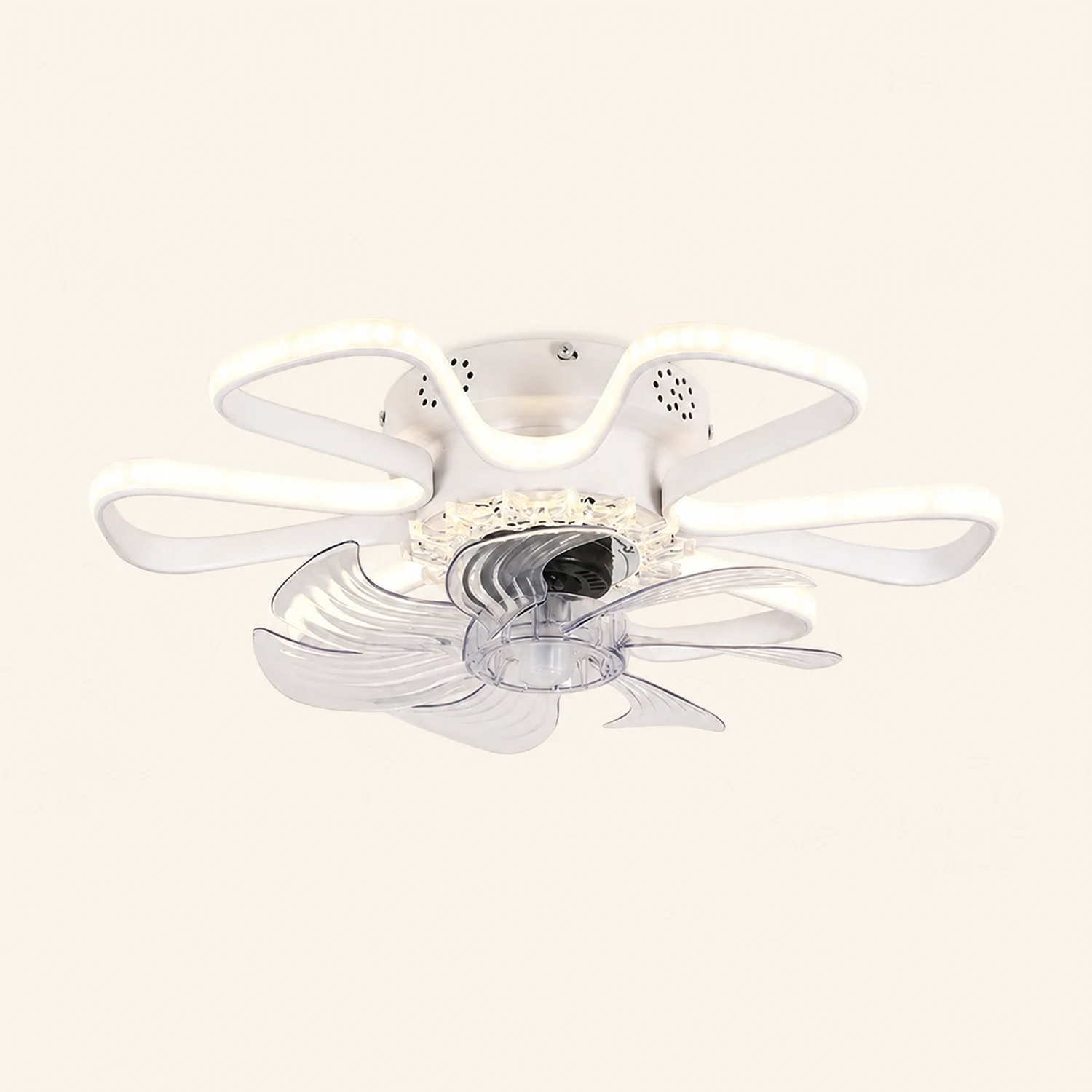 Hana Deckenventilator mit Beleuchtung, 3 Farben, ∅50CM - Lumpaz