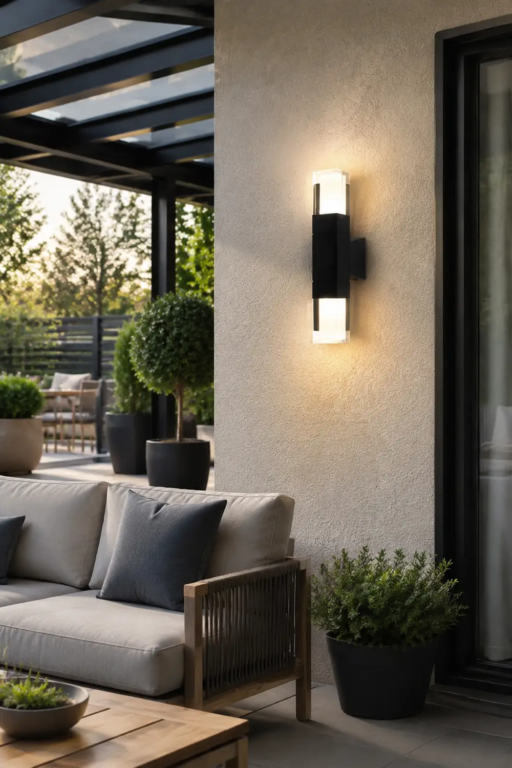 Orr Außenwandleuchte Wasserdicht, Sensor, Dauerlicht, 4 Stile - Lumpaz