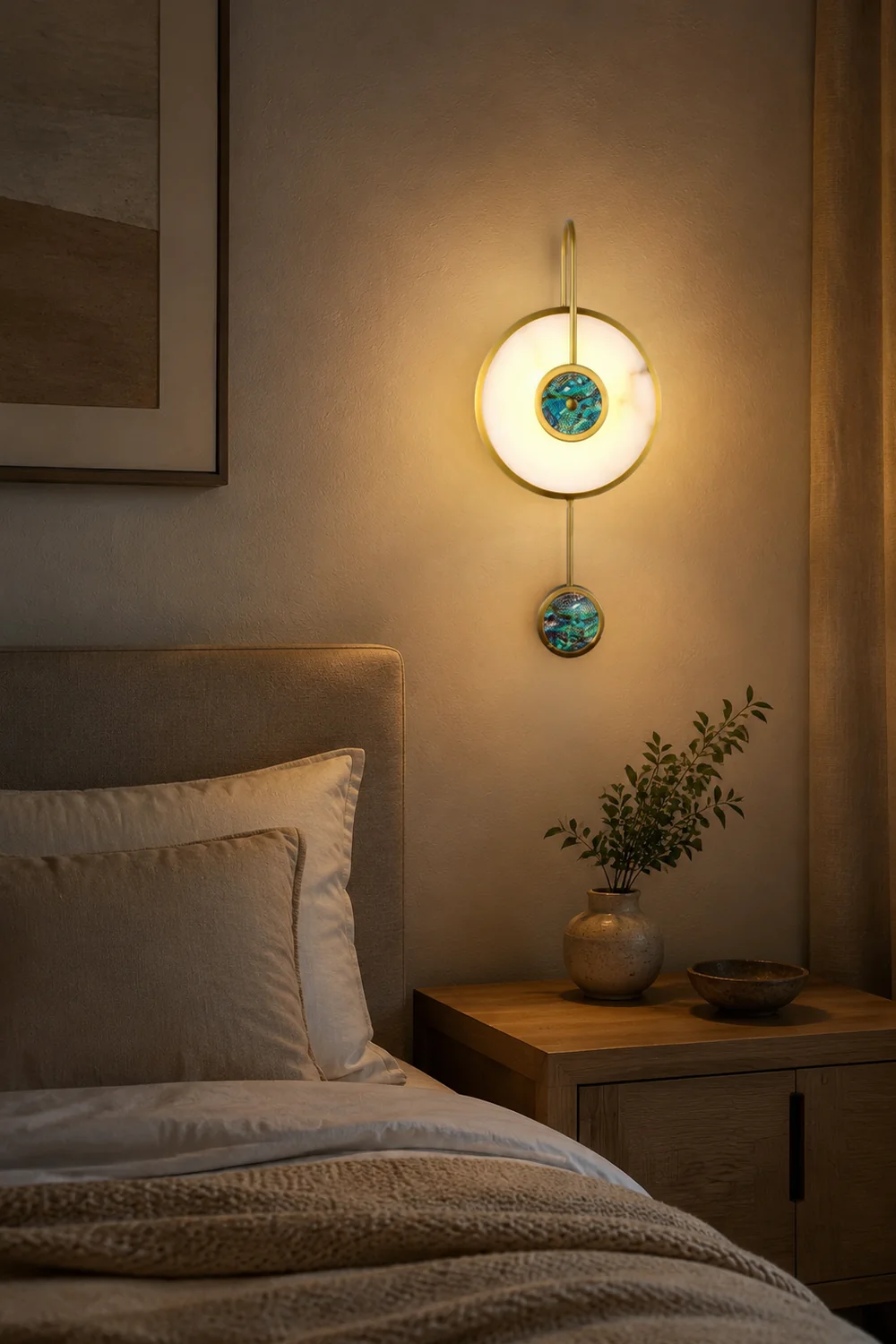 Alessio Modern Wandleuchte Acryl & Metall für Schlafzimmer - Lumpaz