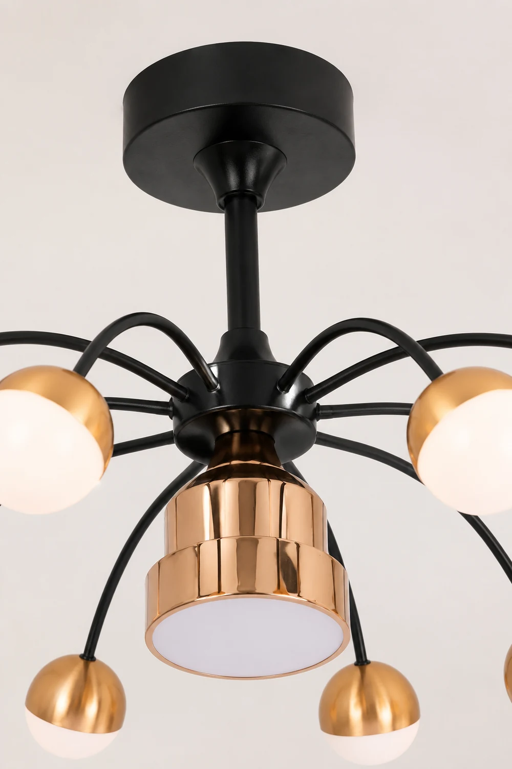 Valentina Deckenventilator mit Beleuchtung Aluminium & Metall, 8-flammig, ∅93CM - Lumpaz