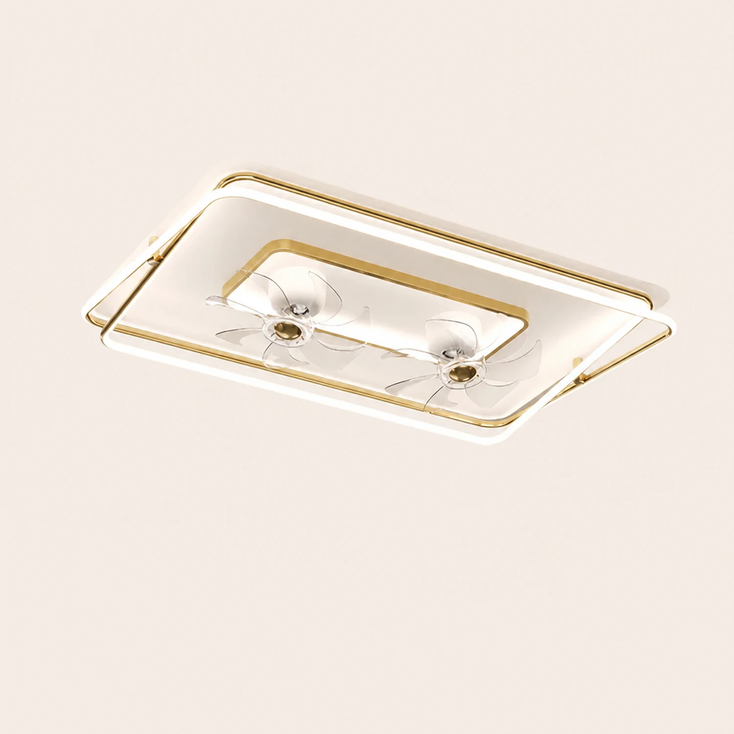 Kelley Deckenventilator mit Beleuchtung Gold, 5 Stile, ∅50/90/110CM - Lumpaz