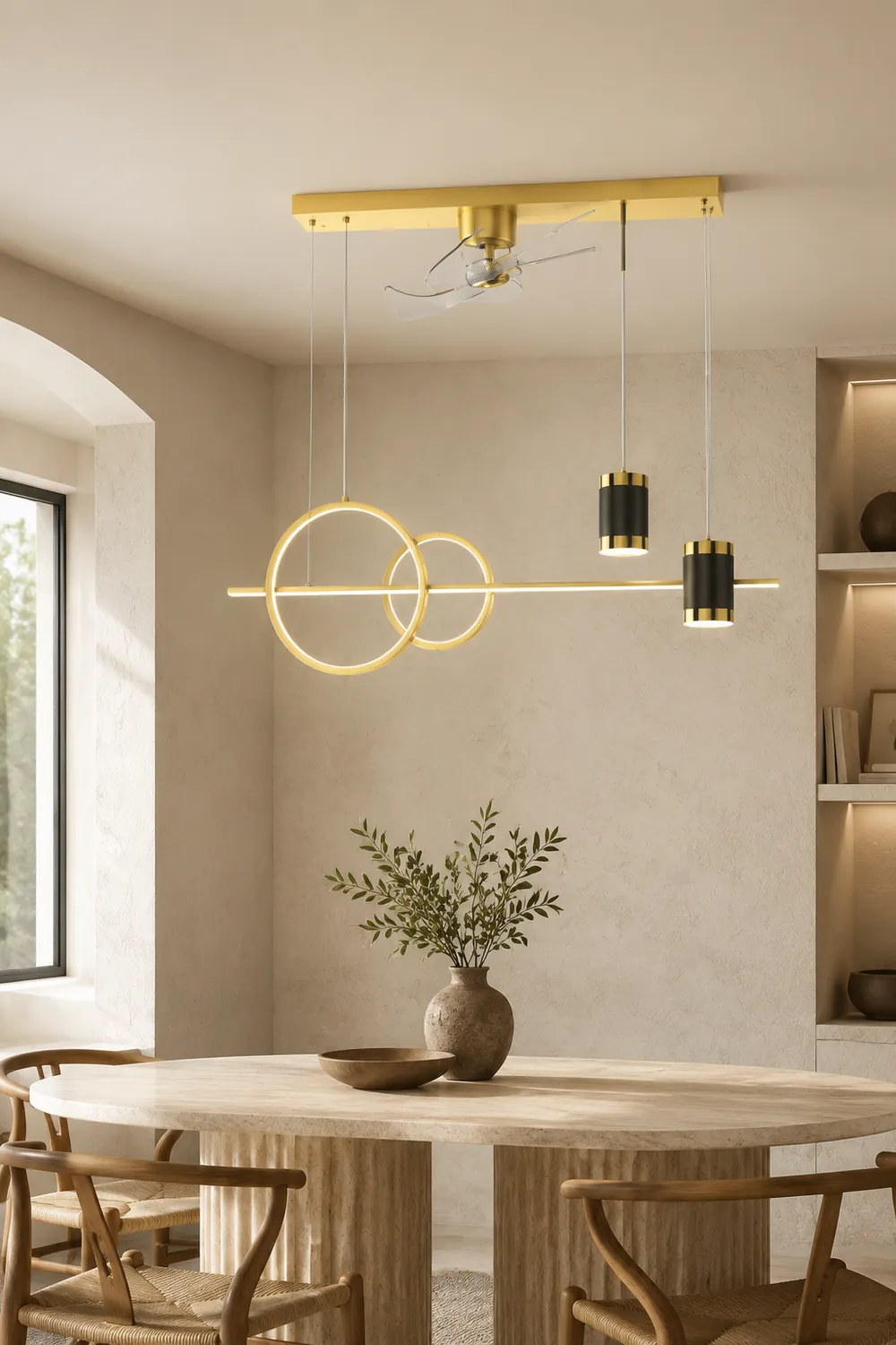 Madina Deckenventilator mit Beleuchtung 6 Stile, ∅100CM - Lumpaz