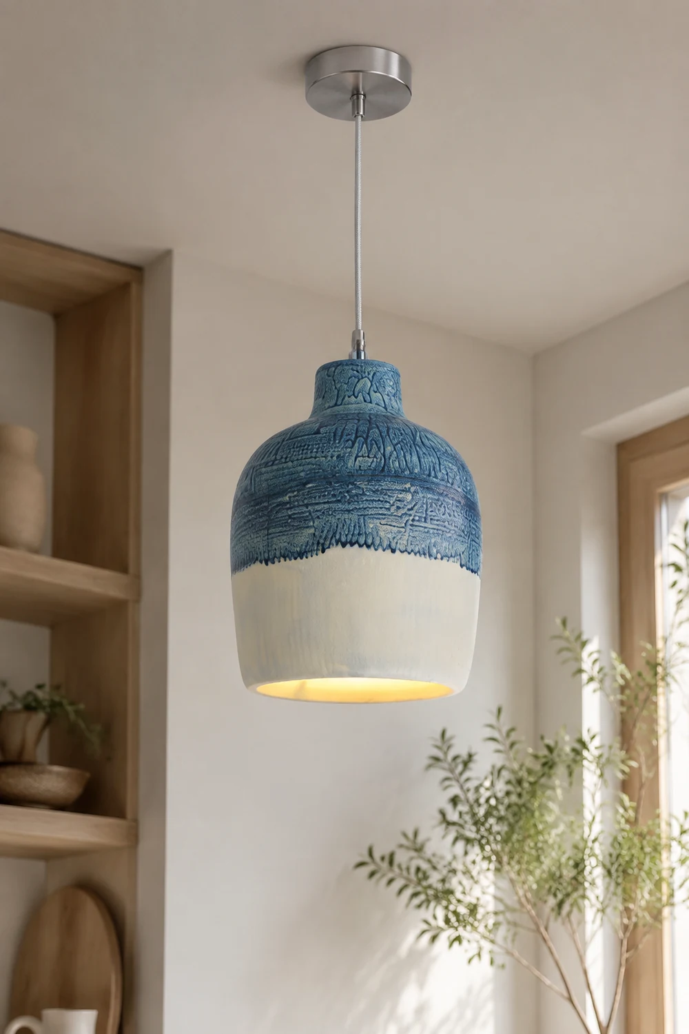 Byers Pendelleuchte Krug Form Harz, 4 Farben, ∅ 30CM - Lumpaz