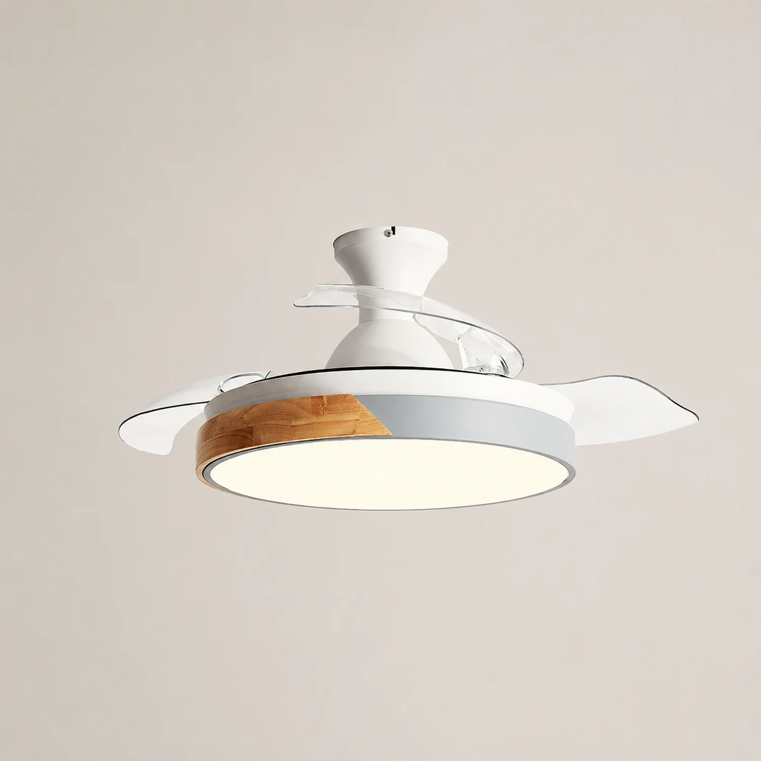 Morandi Deckenventilator mit Beleuchtung Klare Blätter, 5 Farben, ∅90/100CM - Lumpaz
