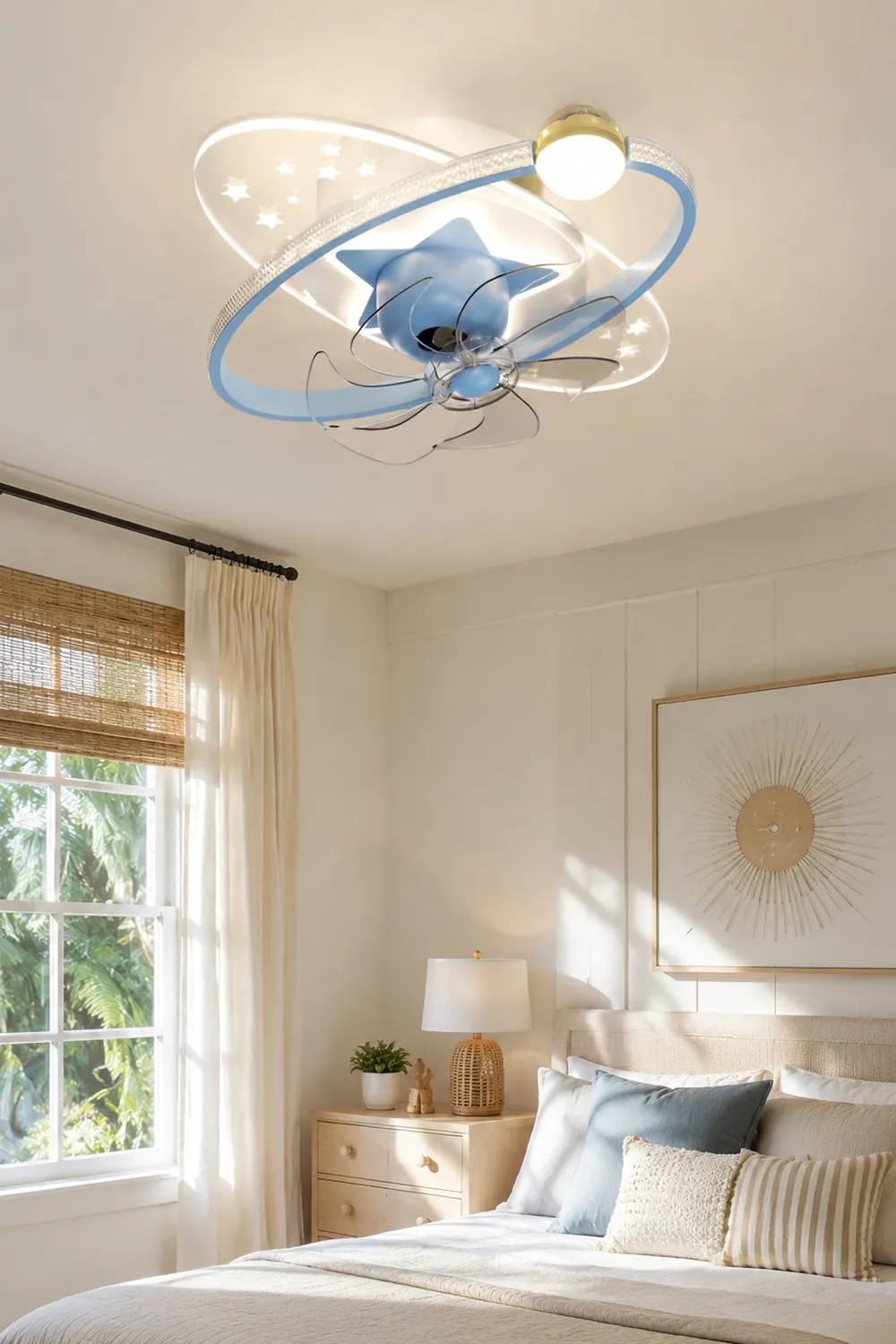 Minori Deckenventilator mit Beleuchtung, 4 Farben, ∅55CM - Lumpaz