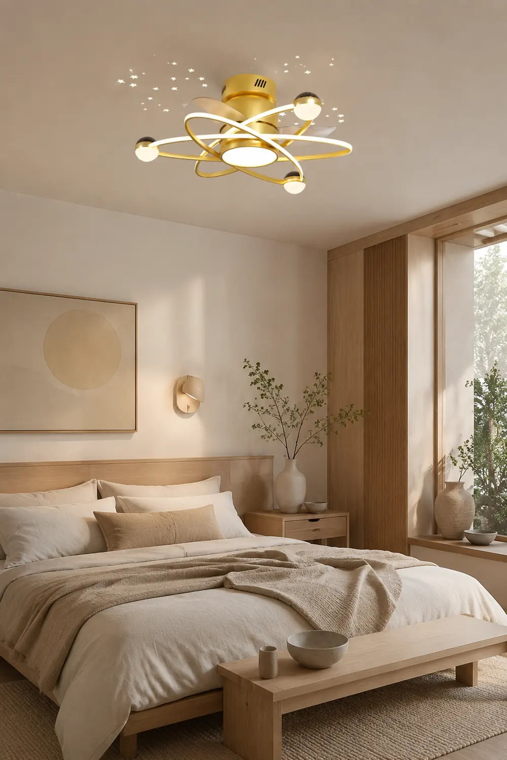 Kelley Deckenventilator mit Beleuchtung, 3 Farben, ∅65CM - Lumpaz