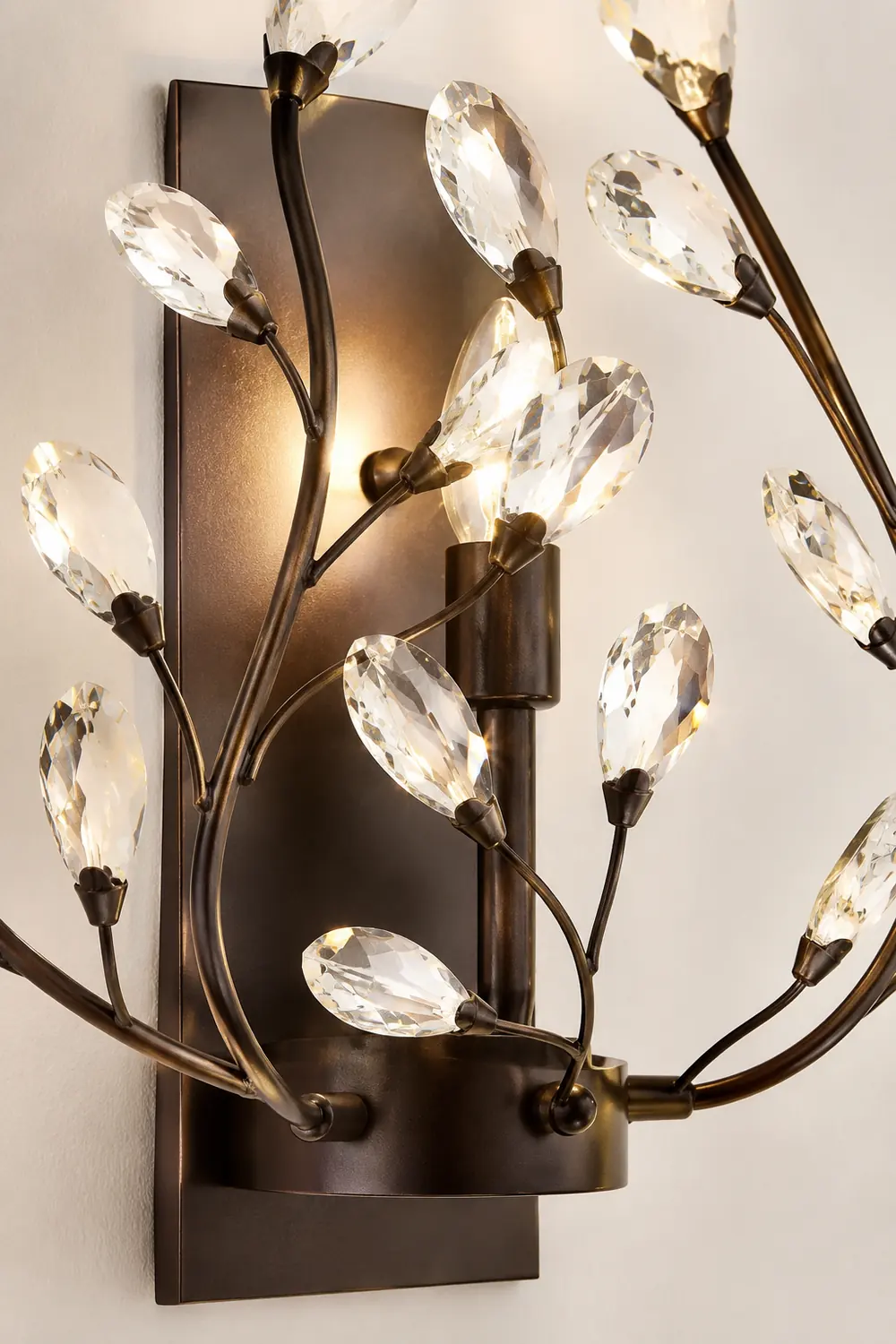 Einkopf-Kristall-Wandlampe, europäisch, für Wohnzimmer, Schlafzimmer, Nachttisch - Lumpaz