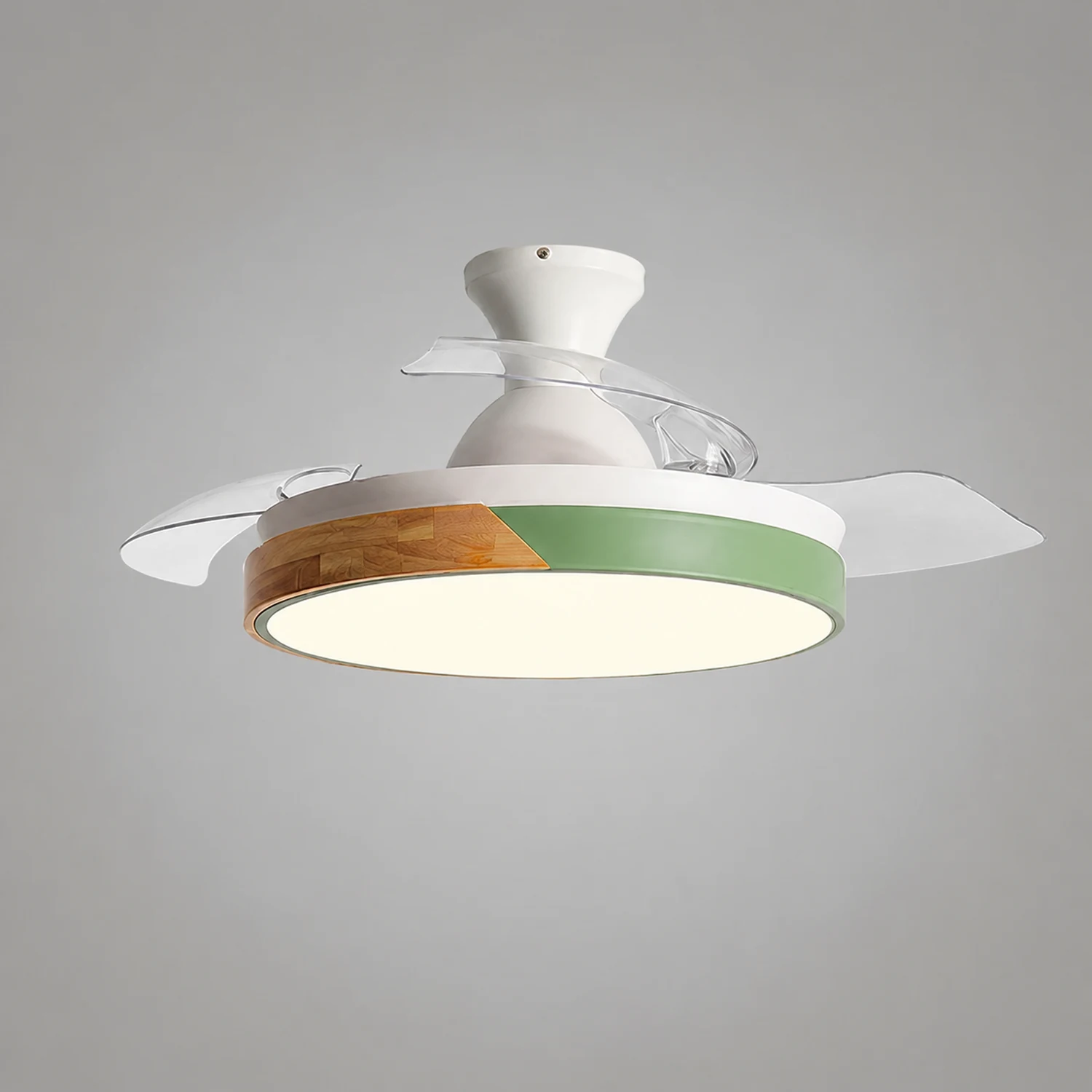 Morandi Deckenventilator mit Beleuchtung Klare Blätter, 5 Farben, ∅90/100CM - Lumpaz