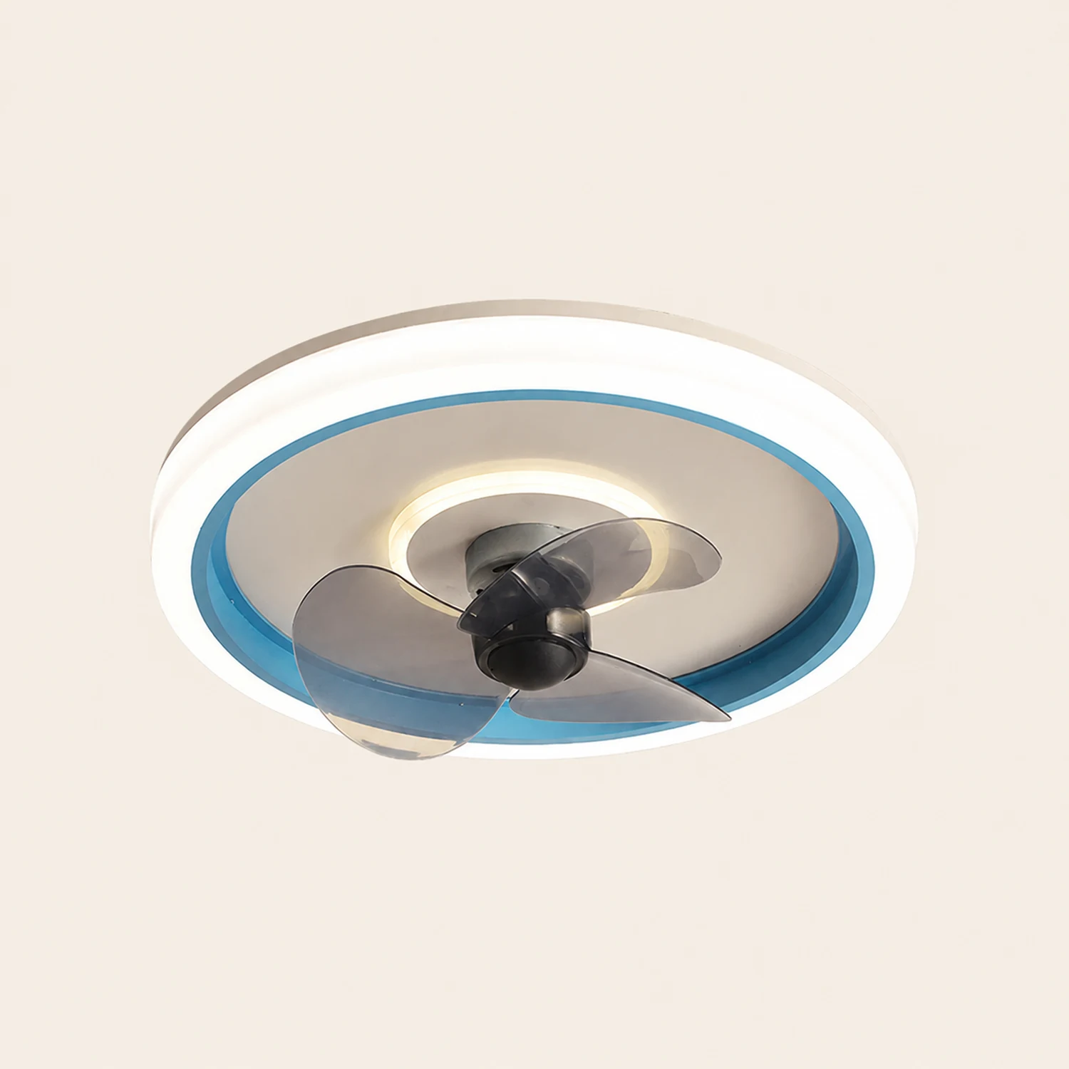 Edge Deckenventilator mit Beleuchtung 2-Licht Ring, 4 Farben, ∅50CM - Lumpaz