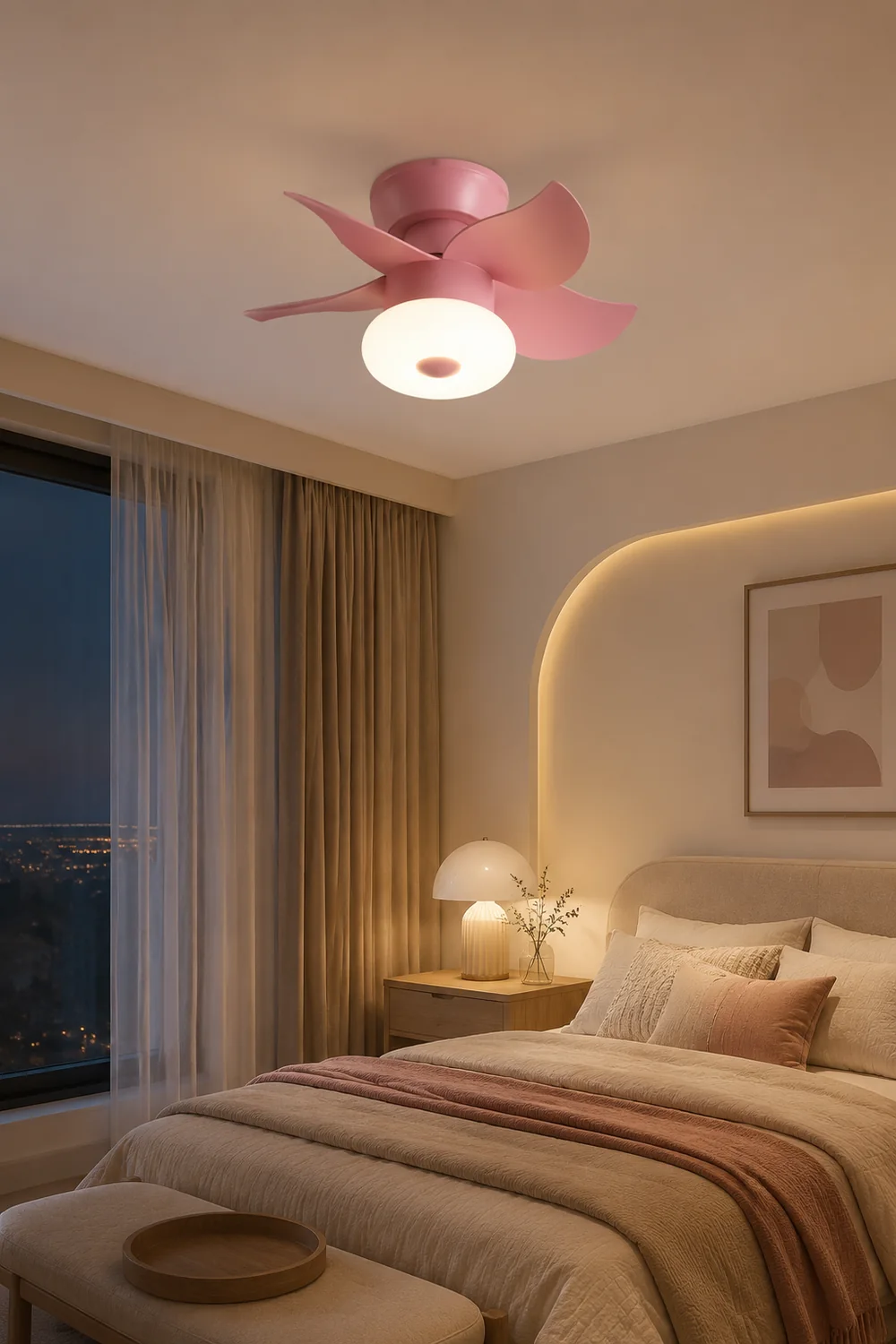 Morandi Deckenventilator mit Beleuchtung 5-Blatt, 3 Farben, ∅60CM - Lumpaz